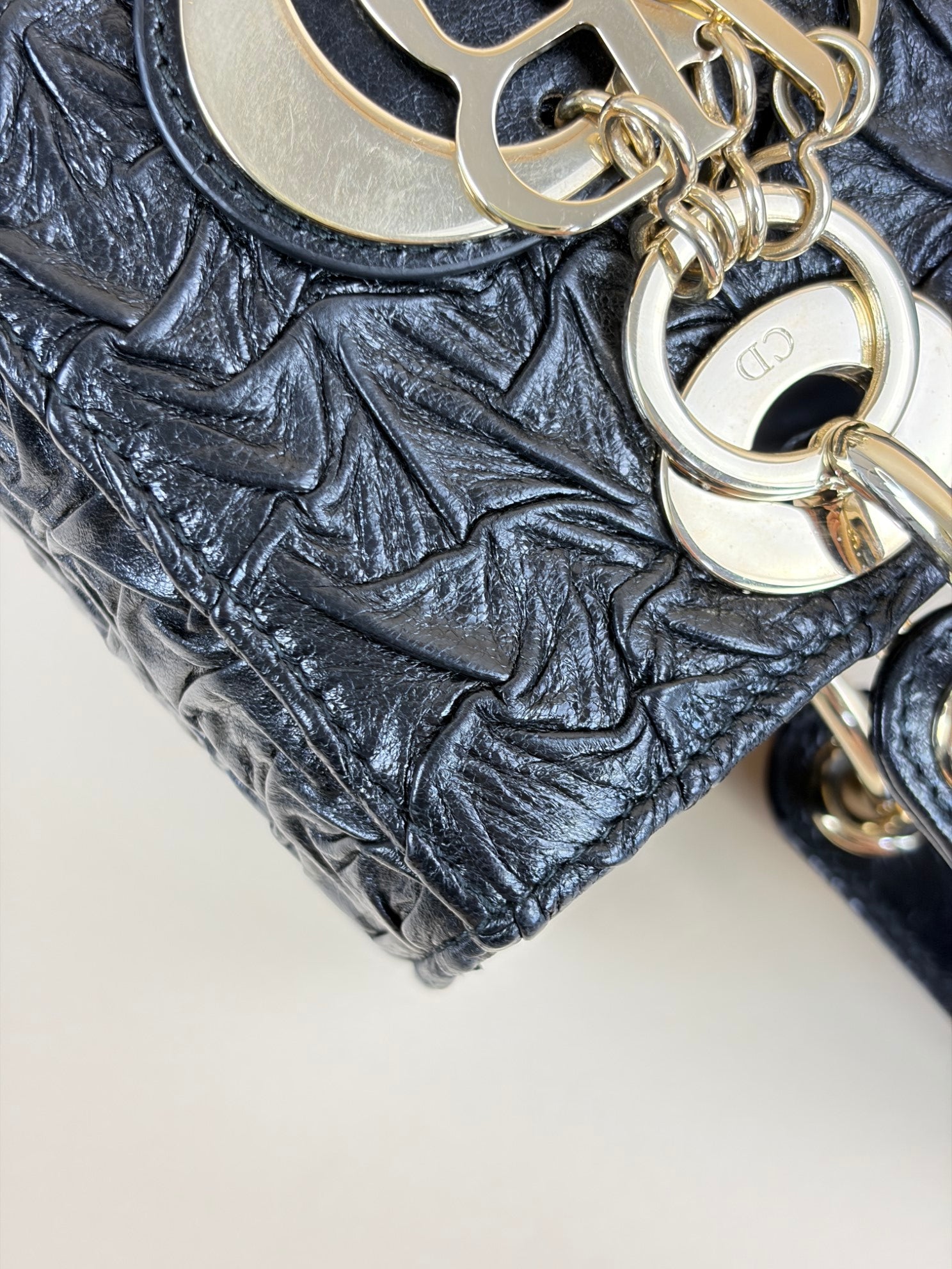 Christian Dior Black Lady Dior Medium Bag