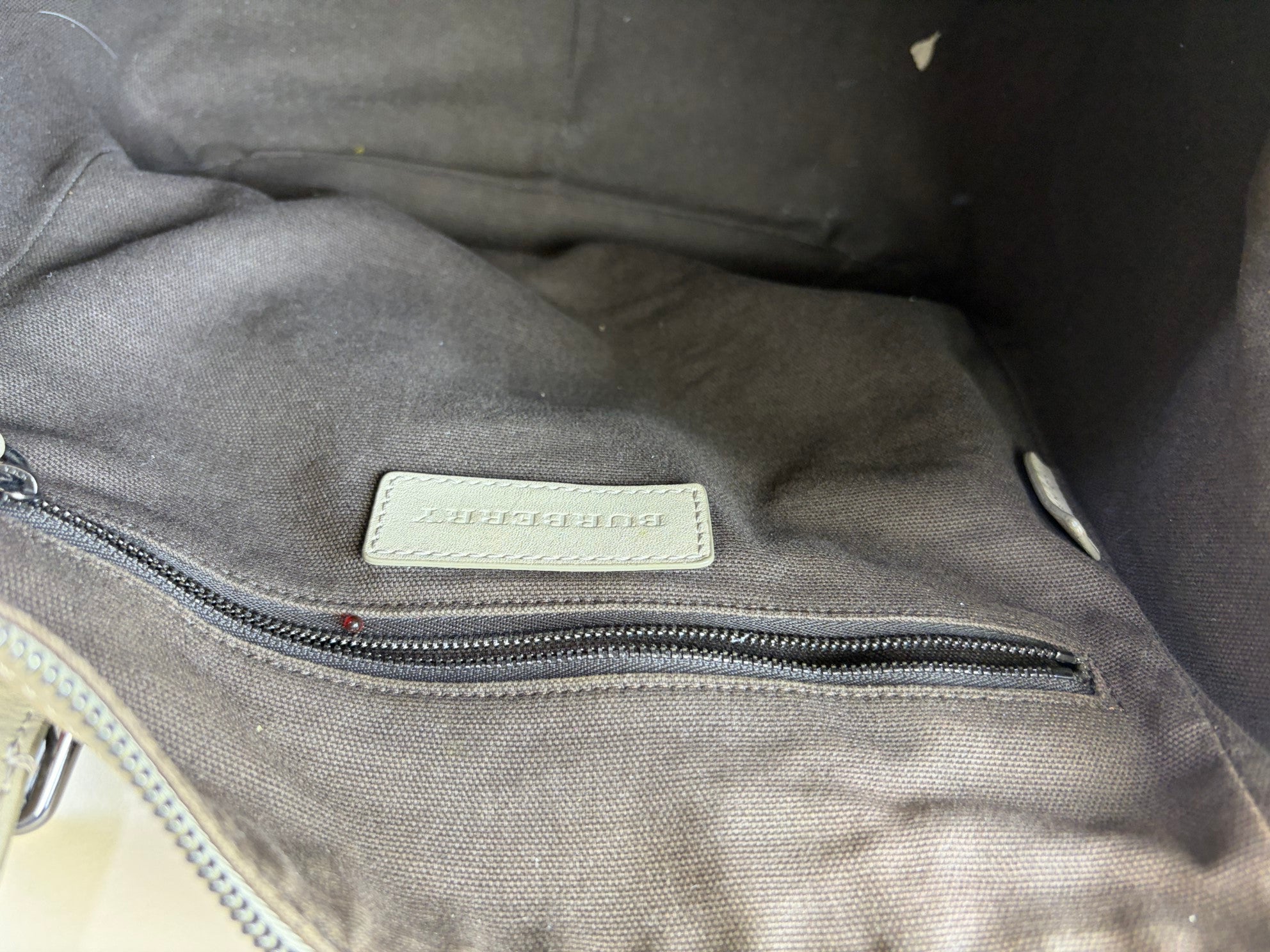 Burberry Beige Canterbury Smoked Check Tote Bag with Strap