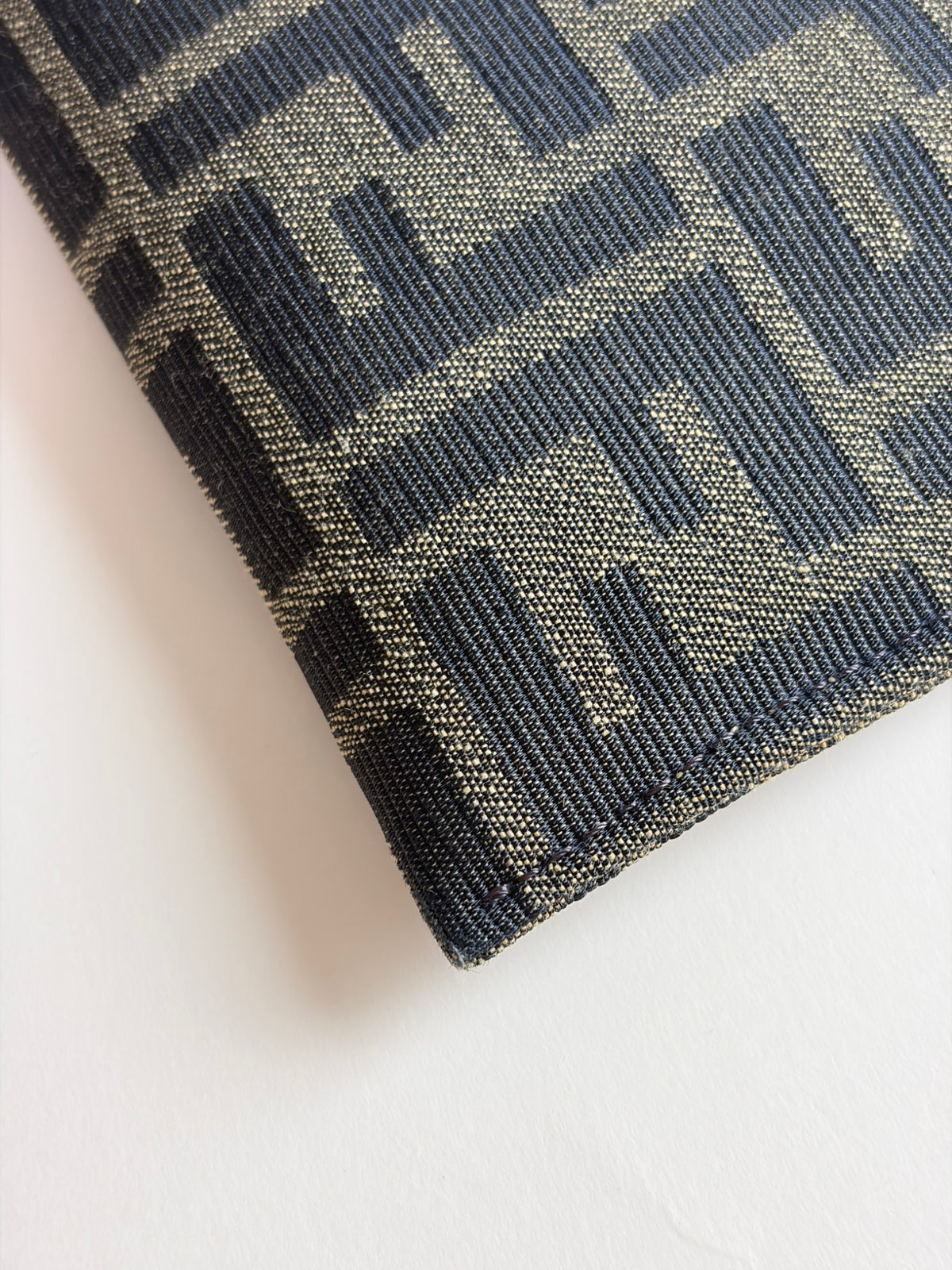 Fendi Brown FF jacquard fabric large flap pouch