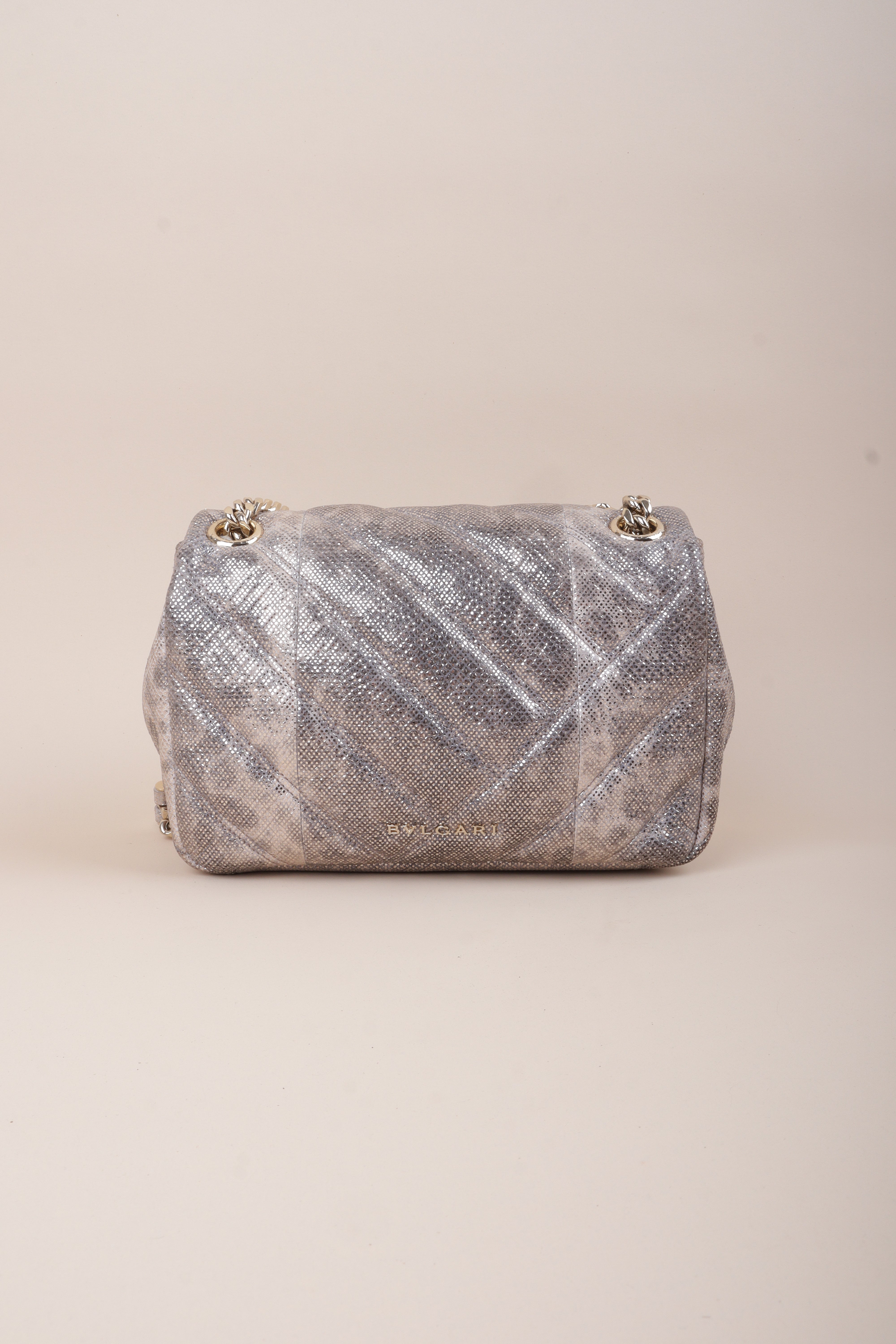 Bvlgari Metallic Milky Opal Serpentis Cabochon Shoulder Bag