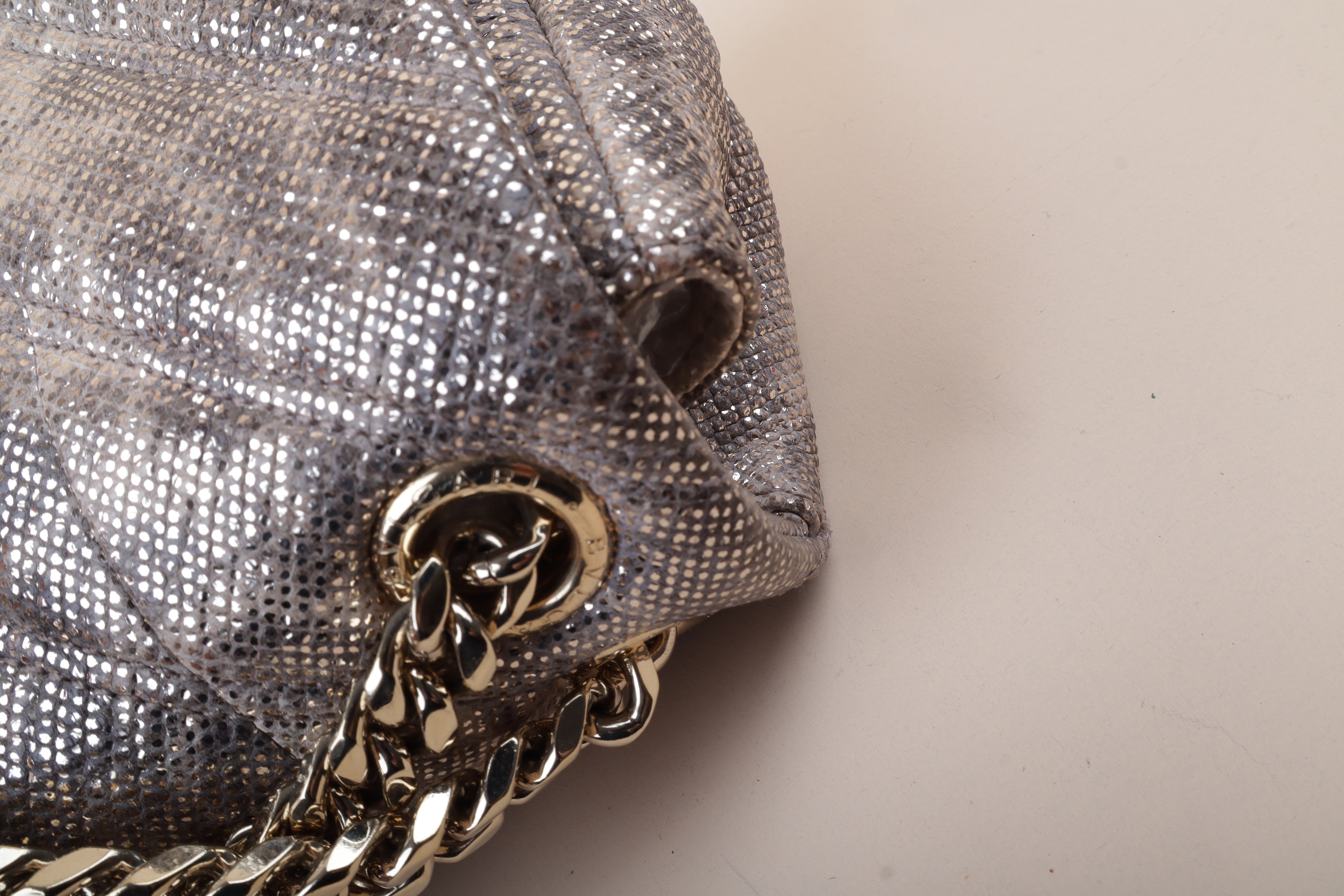 Bvlgari Metallic Milky Opal Serpentis Cabochon Shoulder Bag