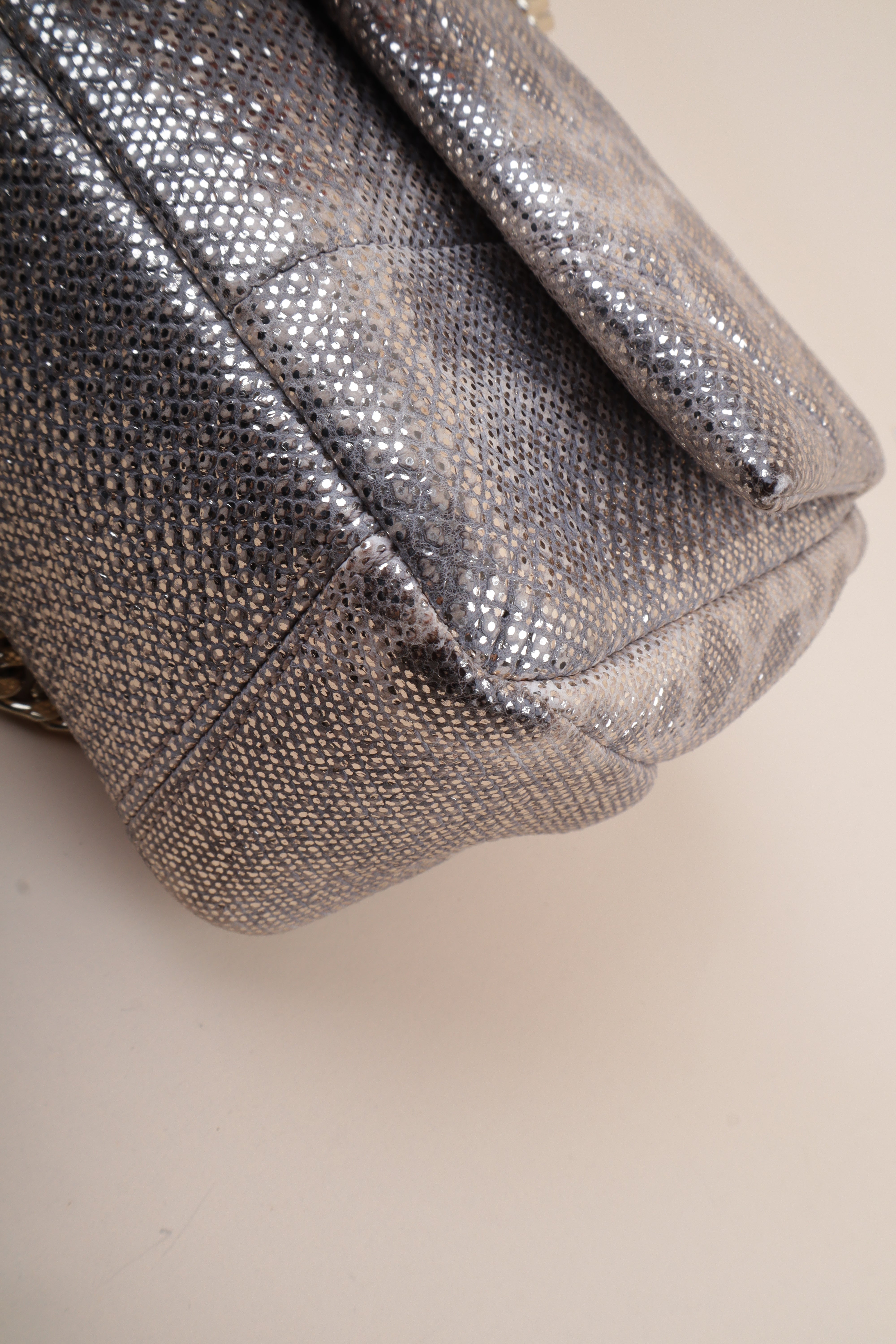 Bvlgari Metallic Milky Opal Serpentis Cabochon Shoulder Bag