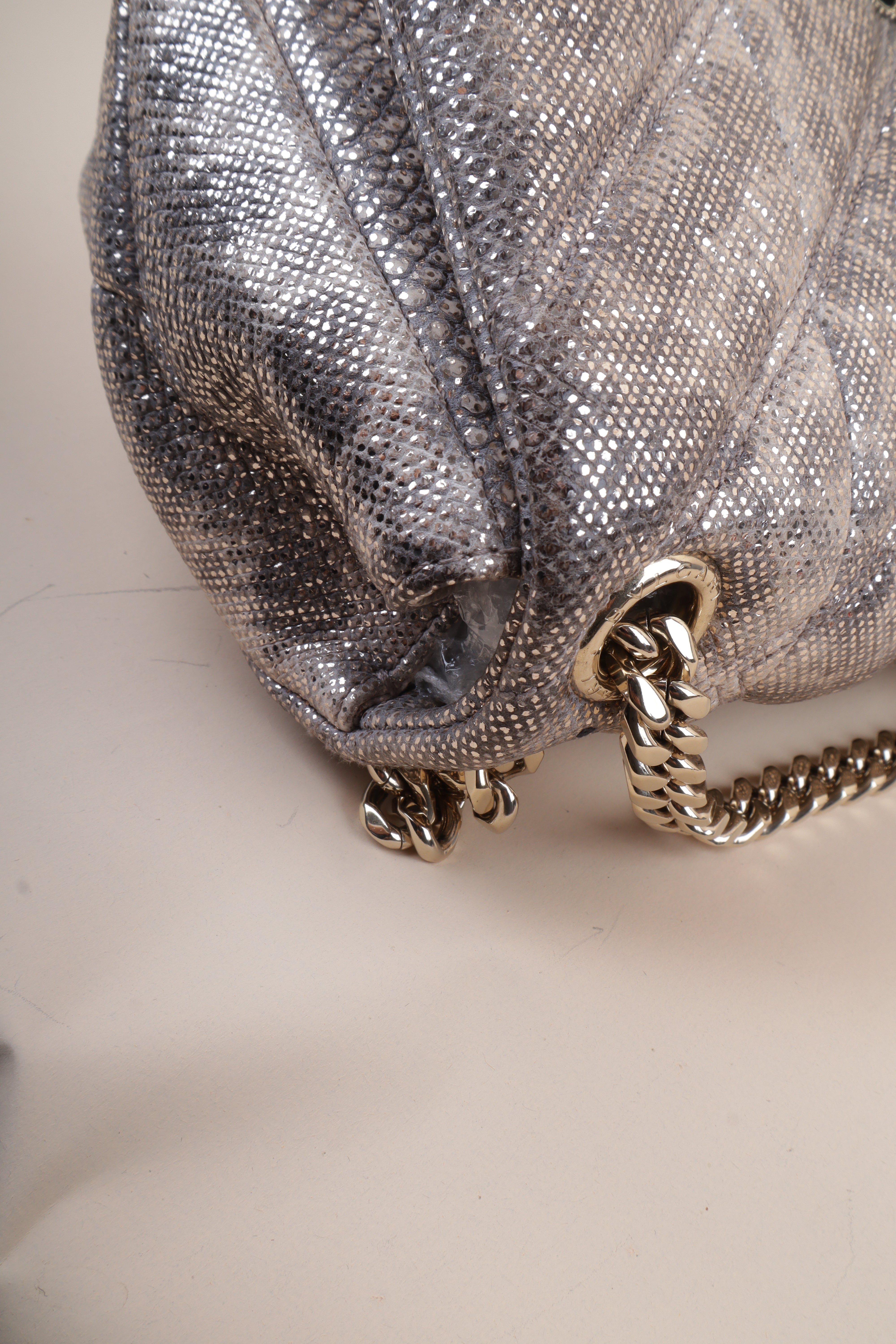 Bvlgari Metallic Milky Opal Serpentis Cabochon Shoulder Bag