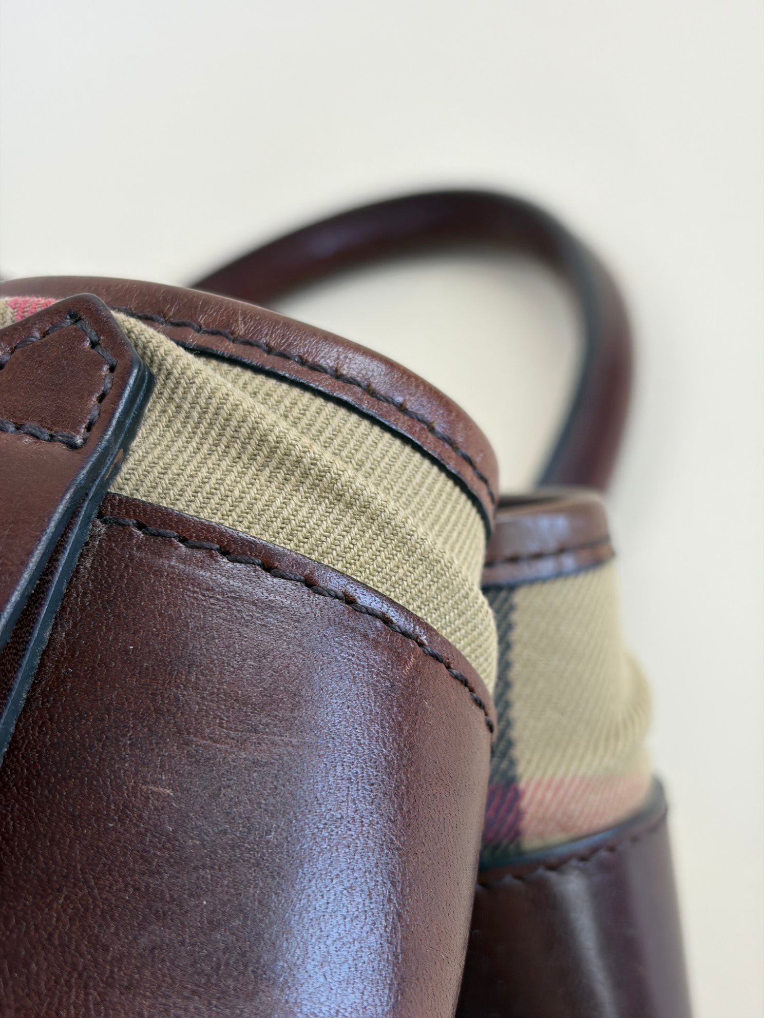 Burberry Brown House Check Rowan Satchel Bag