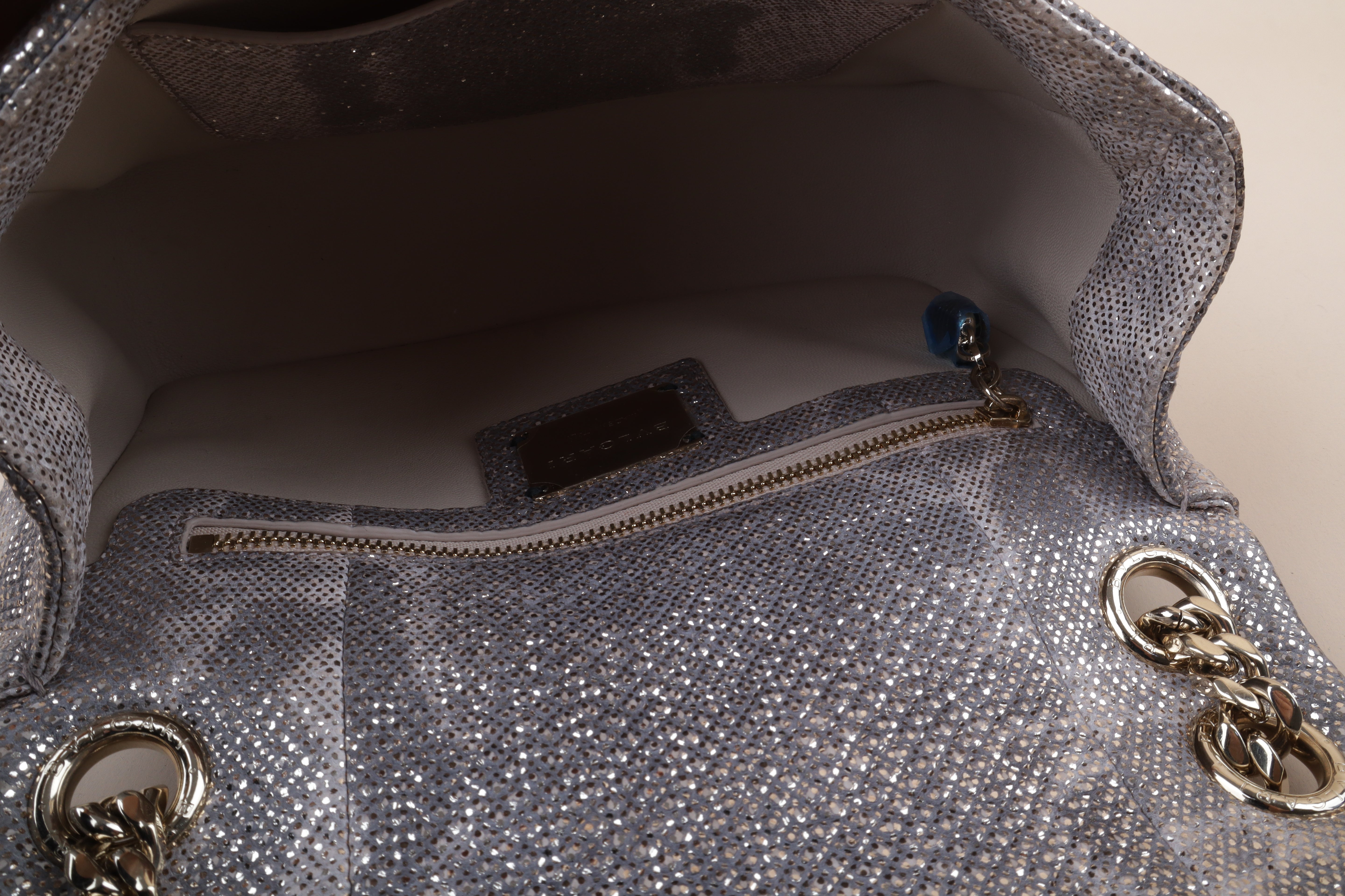 Bvlgari Metallic Milky Opal Serpentis Cabochon Shoulder Bag
