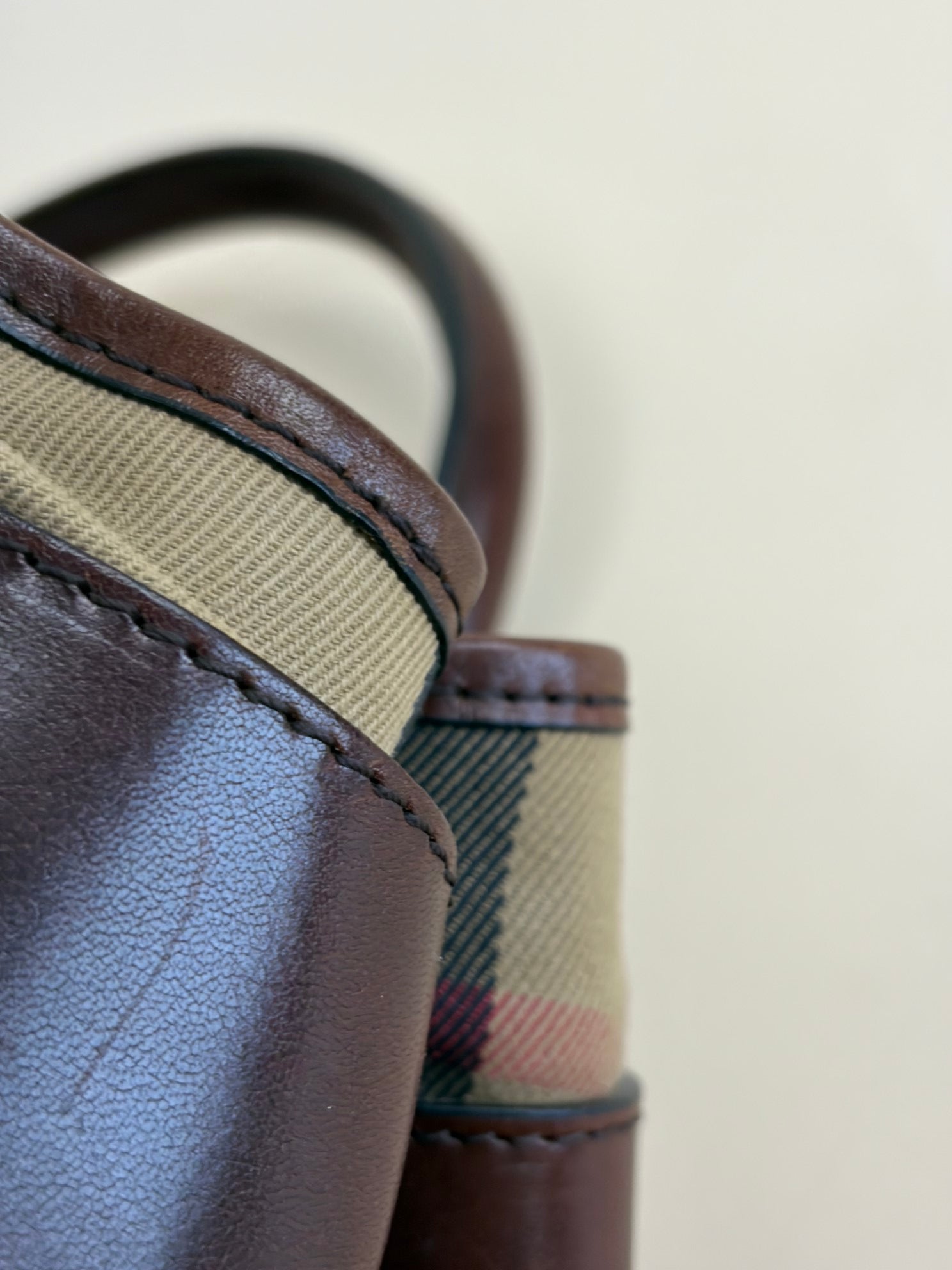 Burberry Brown House Check Rowan Satchel Bag