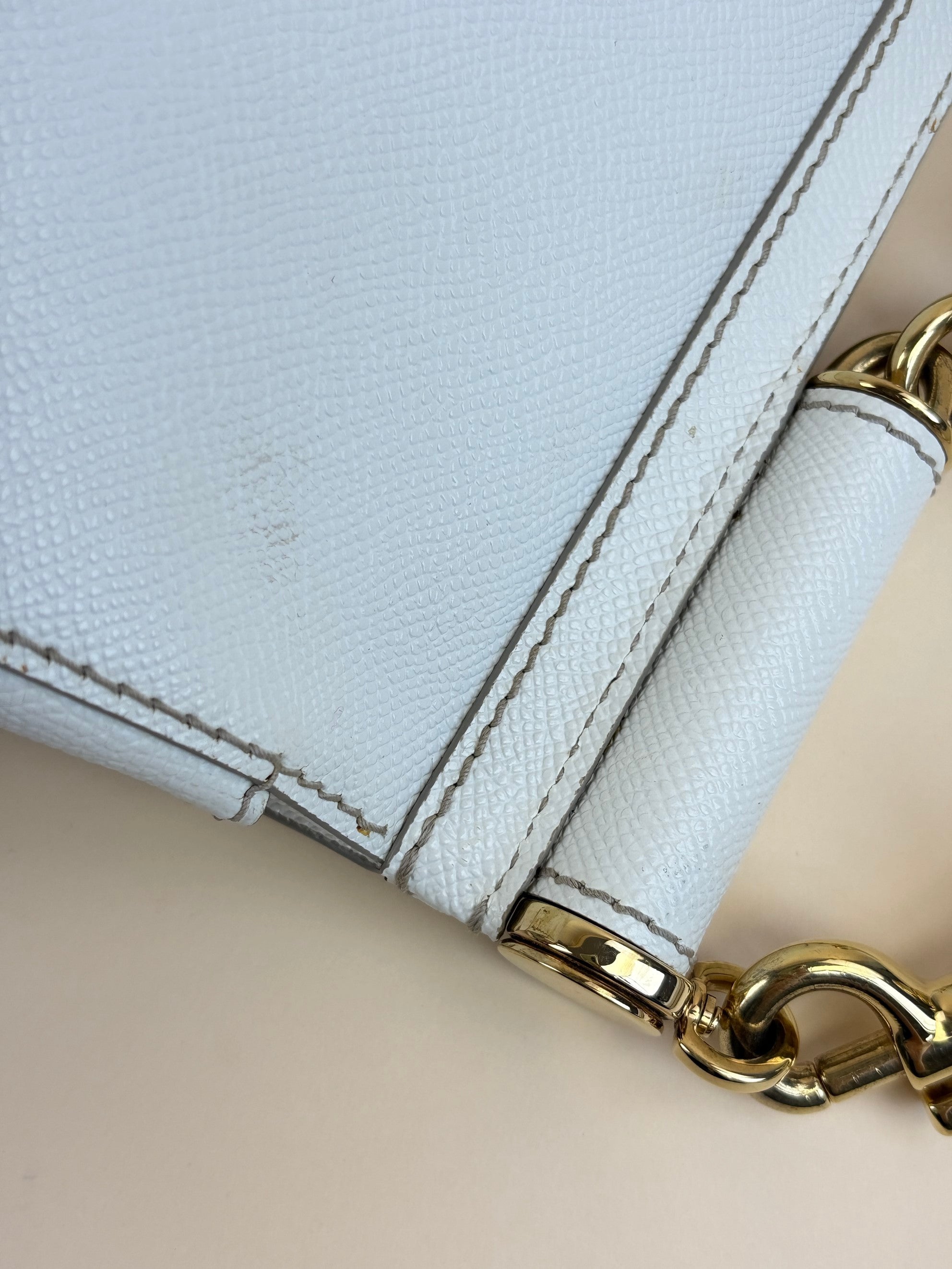 Dolce & Gabbana white Sicily Dauphine Medium Bag