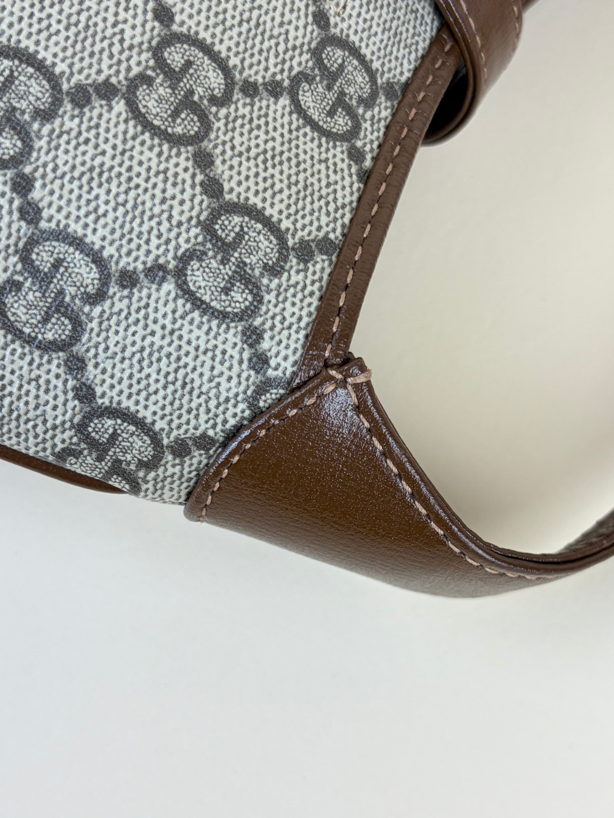 Gucci Bicolor GG Supreme Monogram Azalea Web Mini Jackie 1961 Hobo Sugar Crossbody Bag