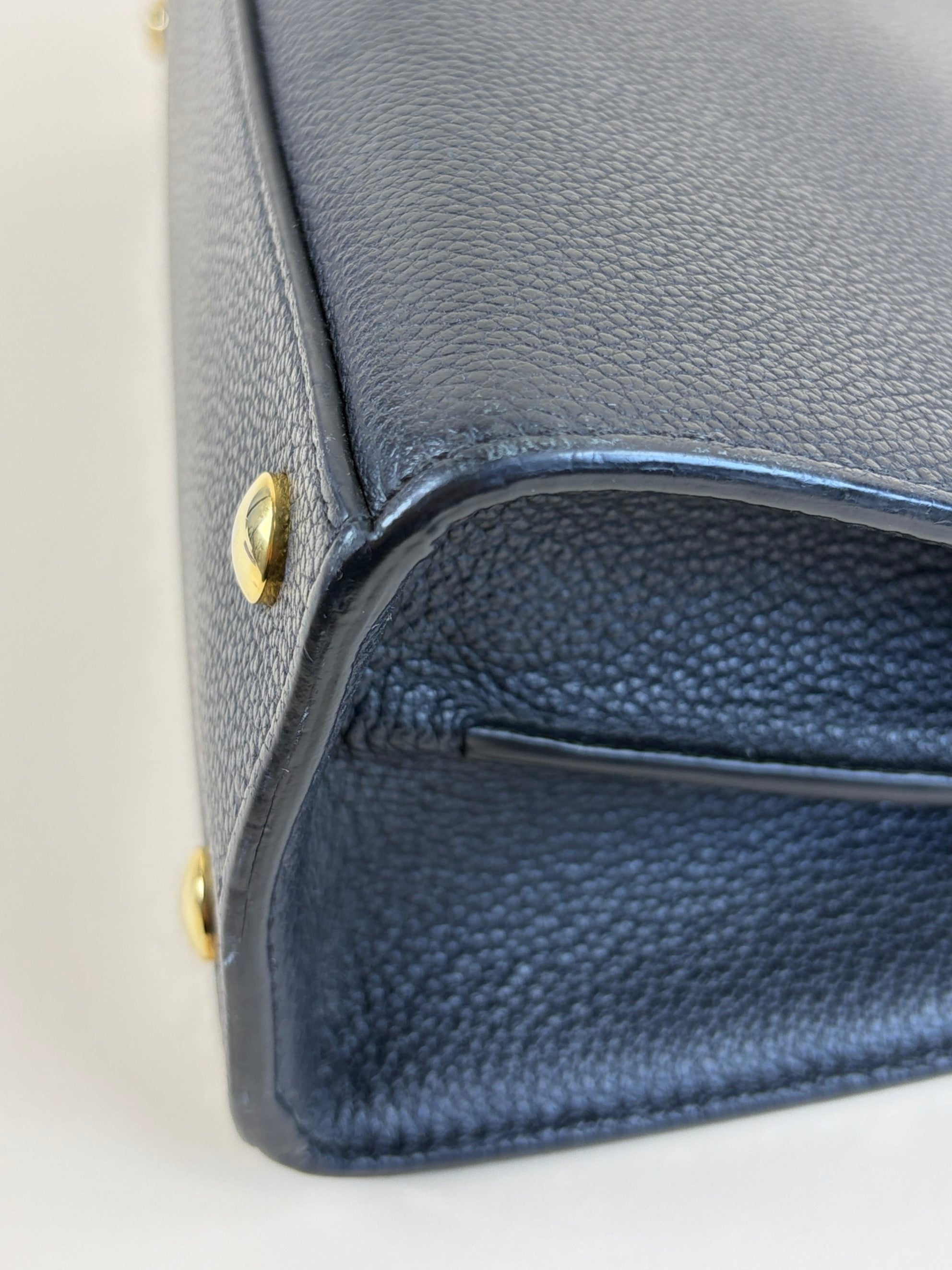 Burberry Black title mini grainy tote bag
