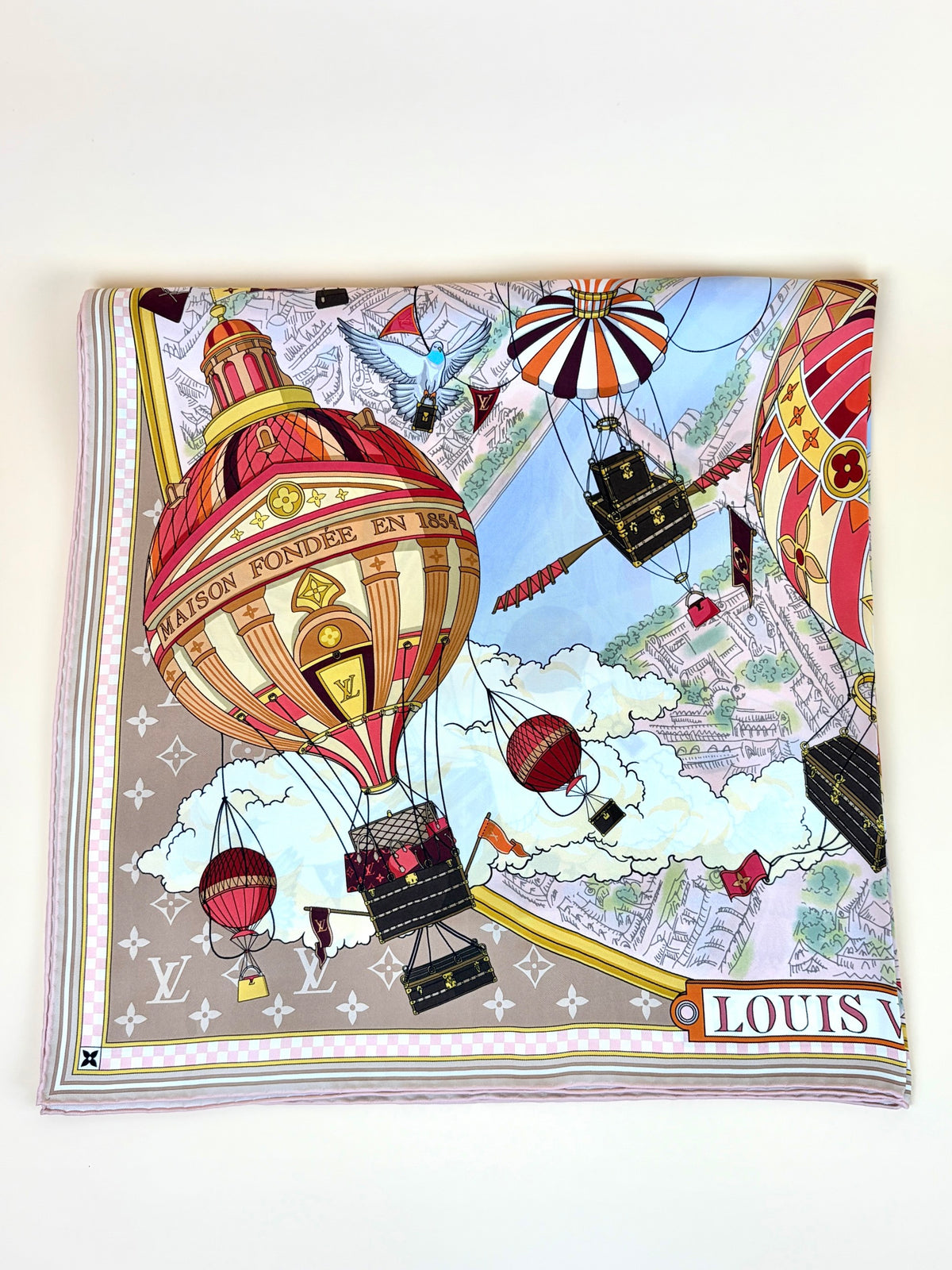 Louis Vuitton dune from the cloud square silk scarf