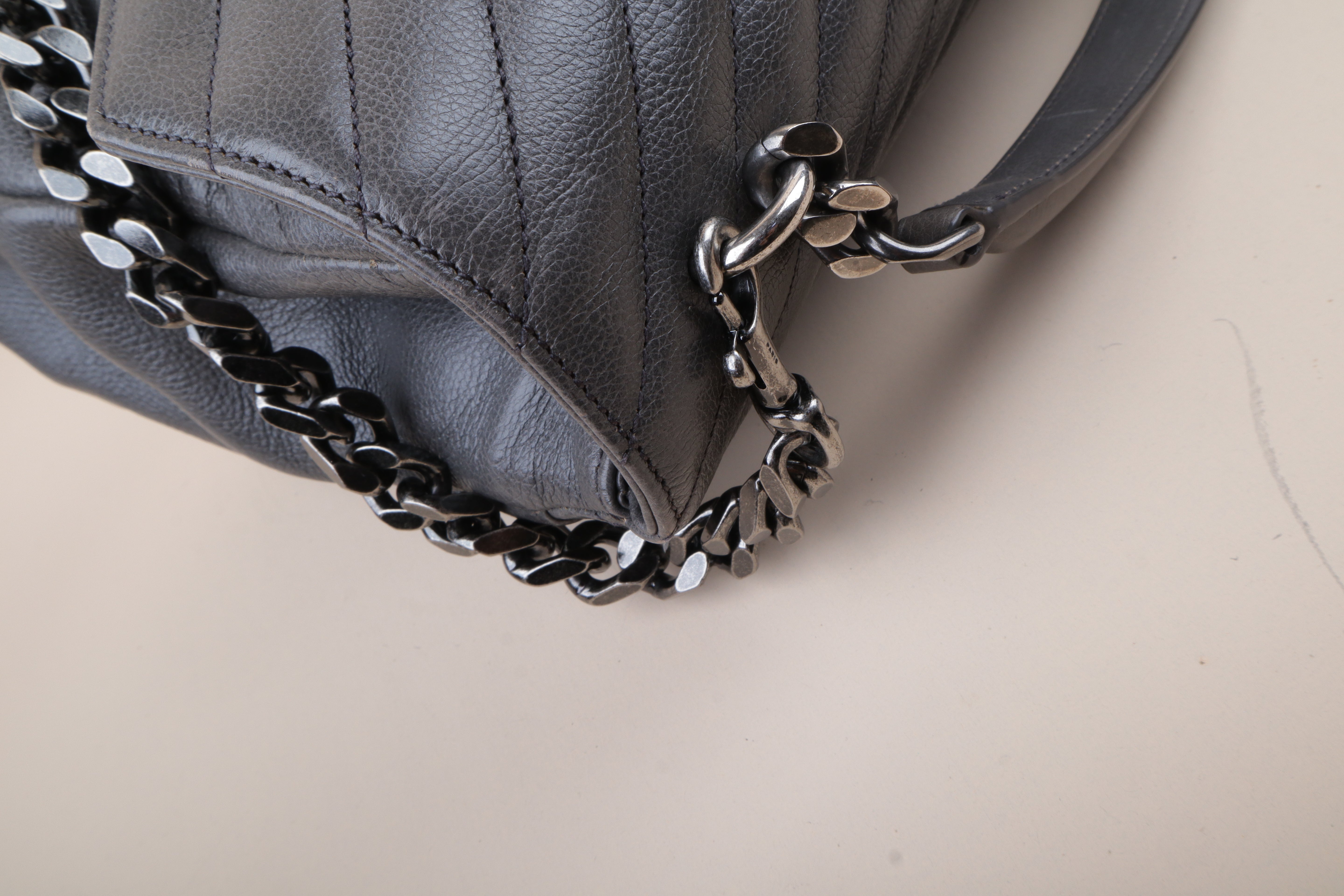 YSL gray College Bag