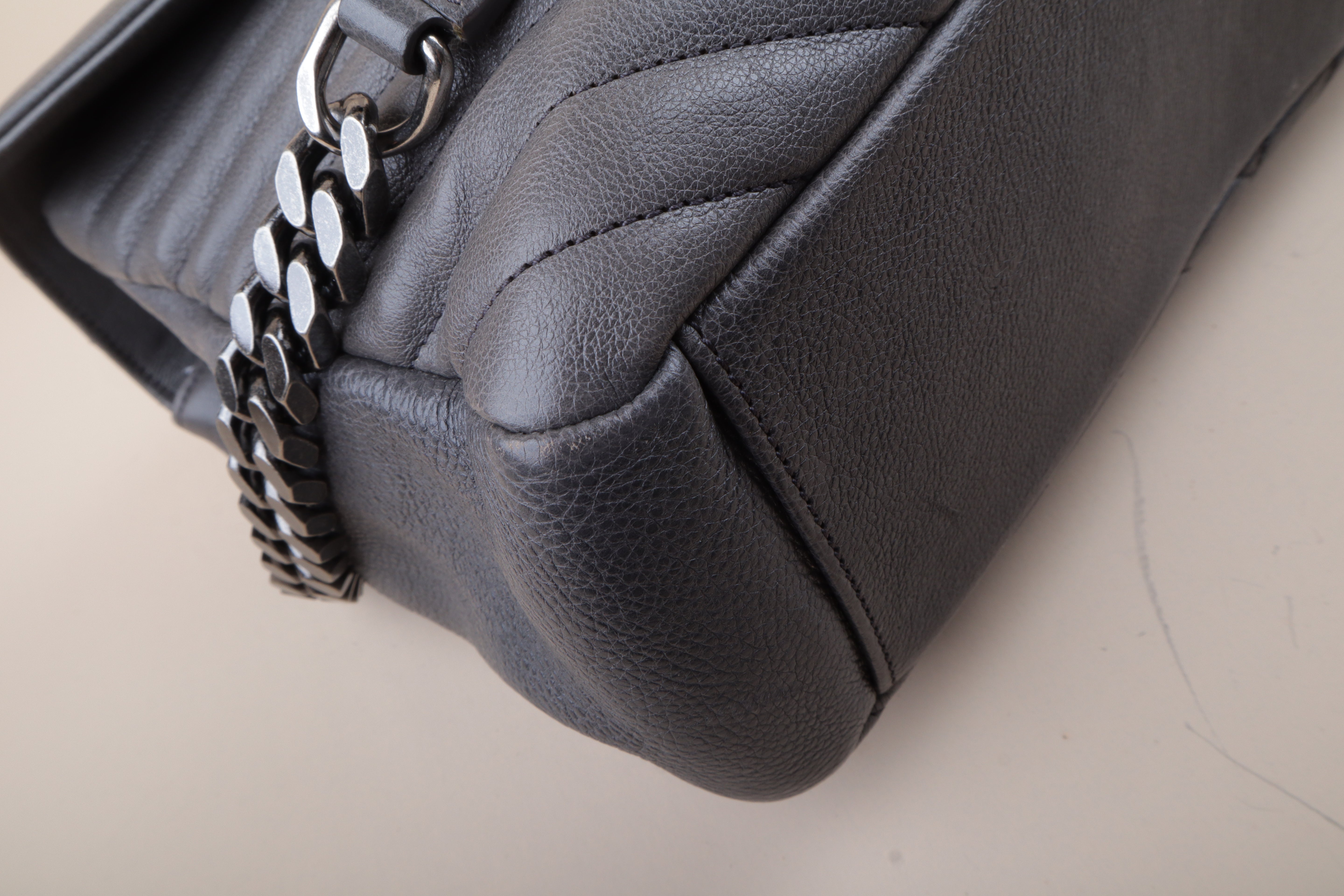 YSL gray College Bag