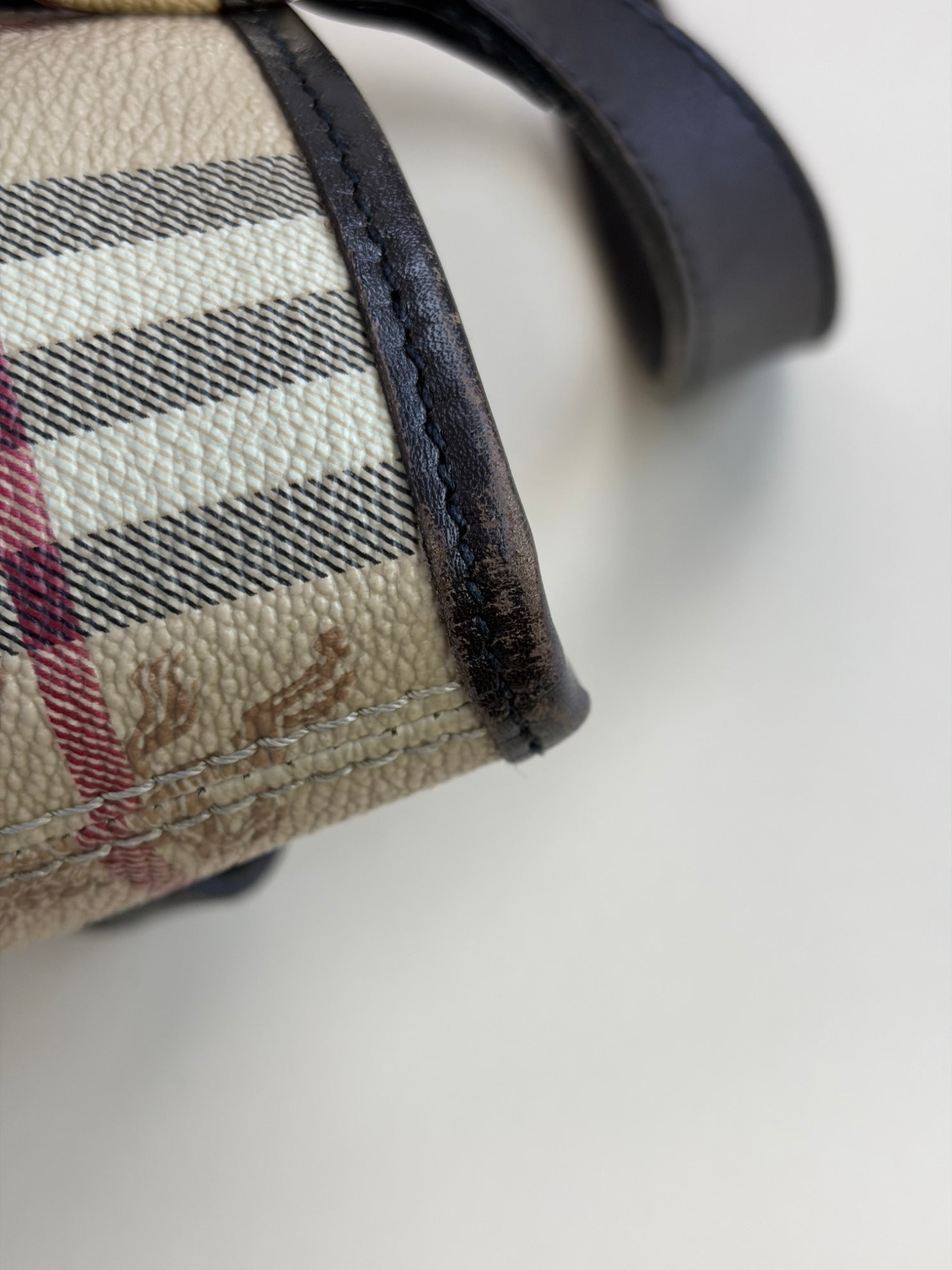 Burberry Haymarket Check Coated Canvas Onslow Tote Bag