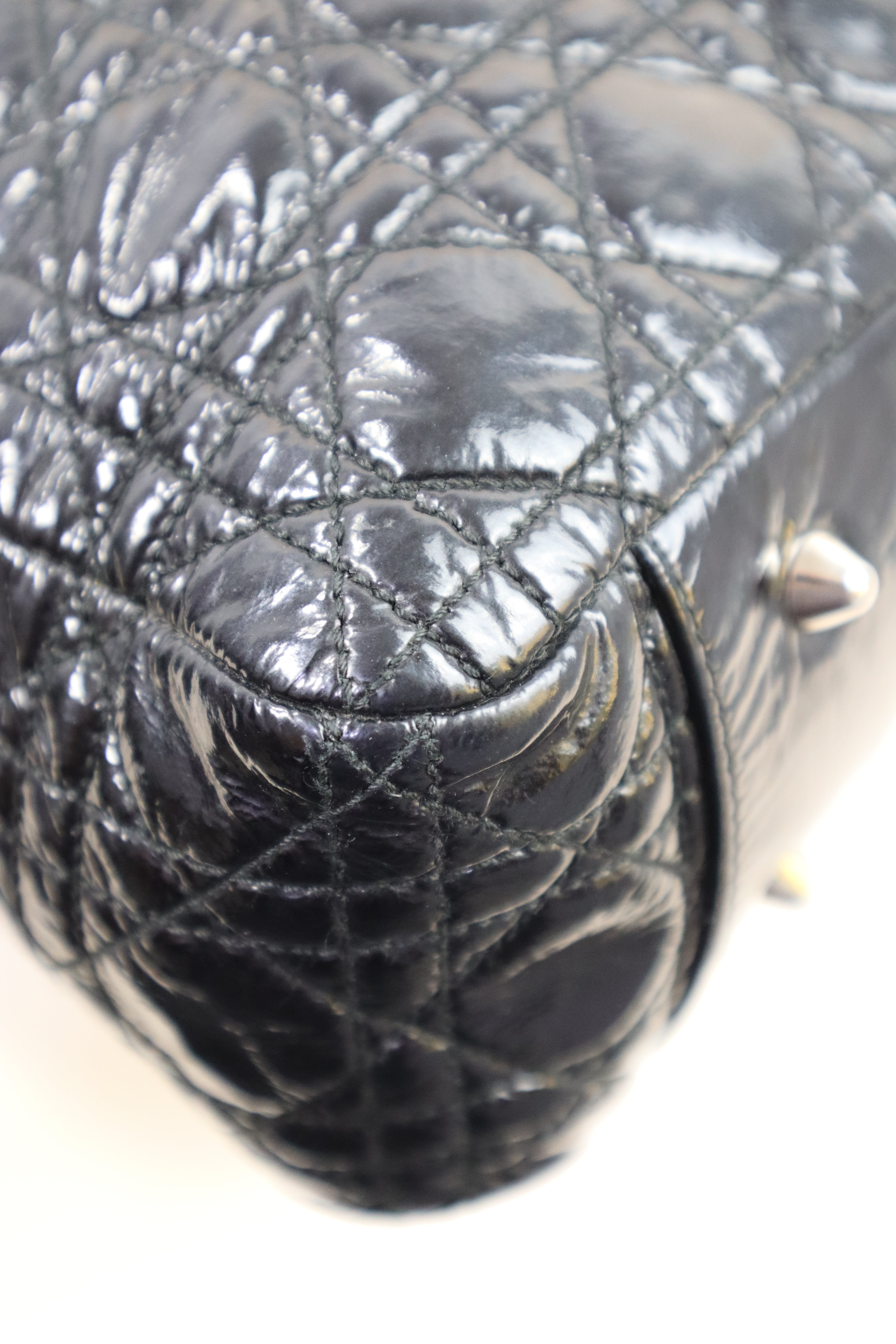 Christian Dior Black Lady Dior Soft Shopping Tote Bag