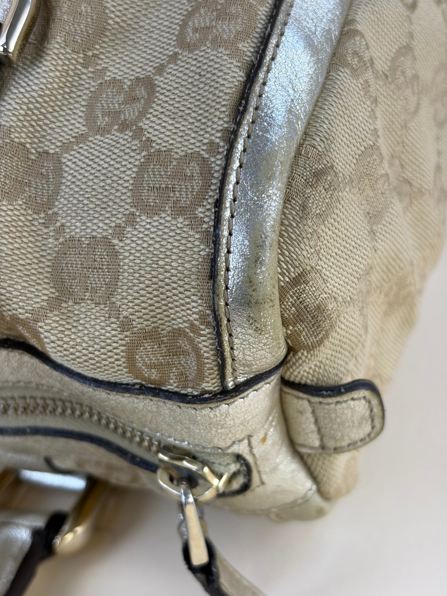 Gucci Bicolor Boston Monogram Shoulder Bag