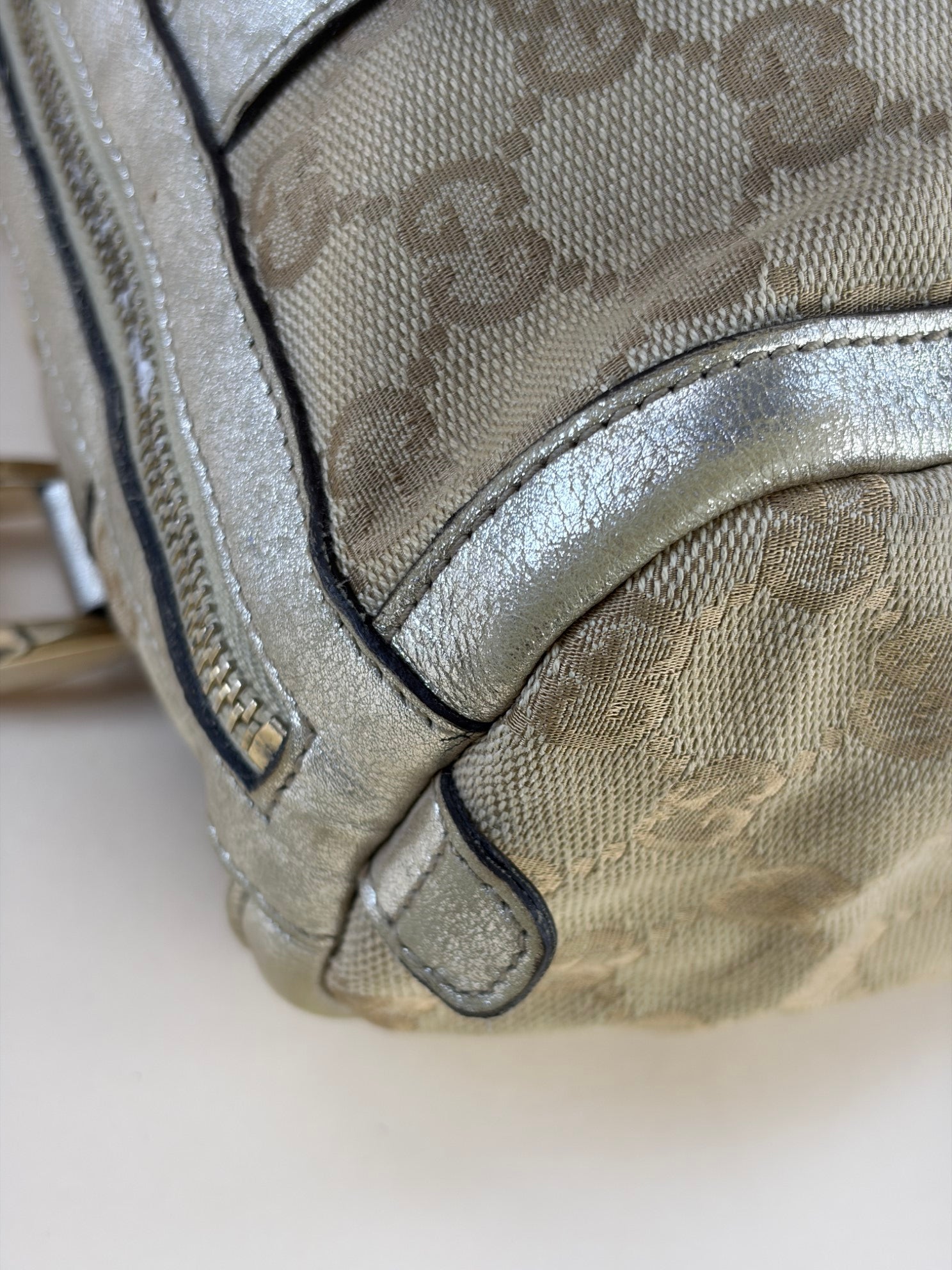 Gucci Bicolor Boston Monogram Shoulder Bag