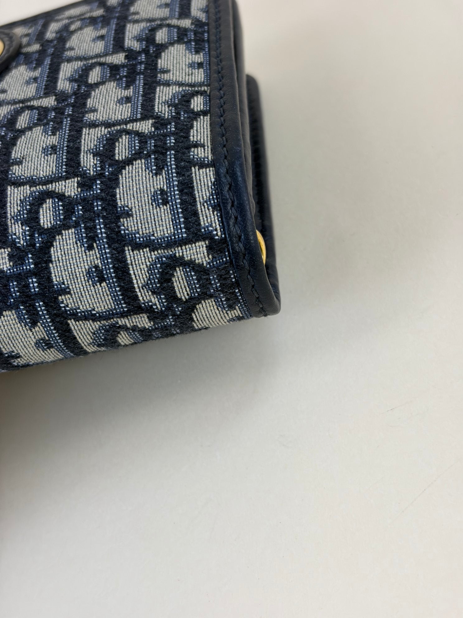 Christian Dior Blue 30 Montaigne Oblique Pouch