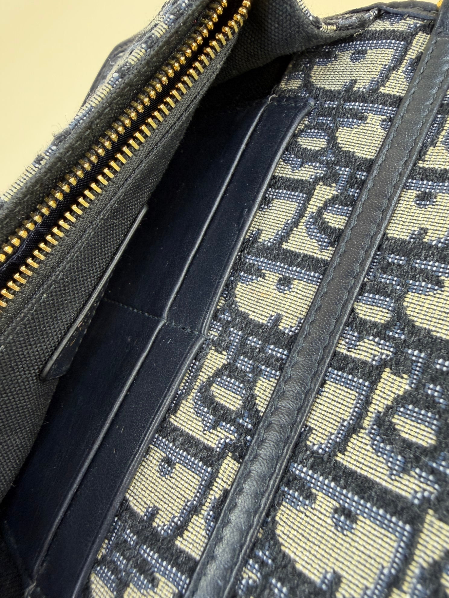 Christian Dior Blue 30 Montaigne Oblique Pouch