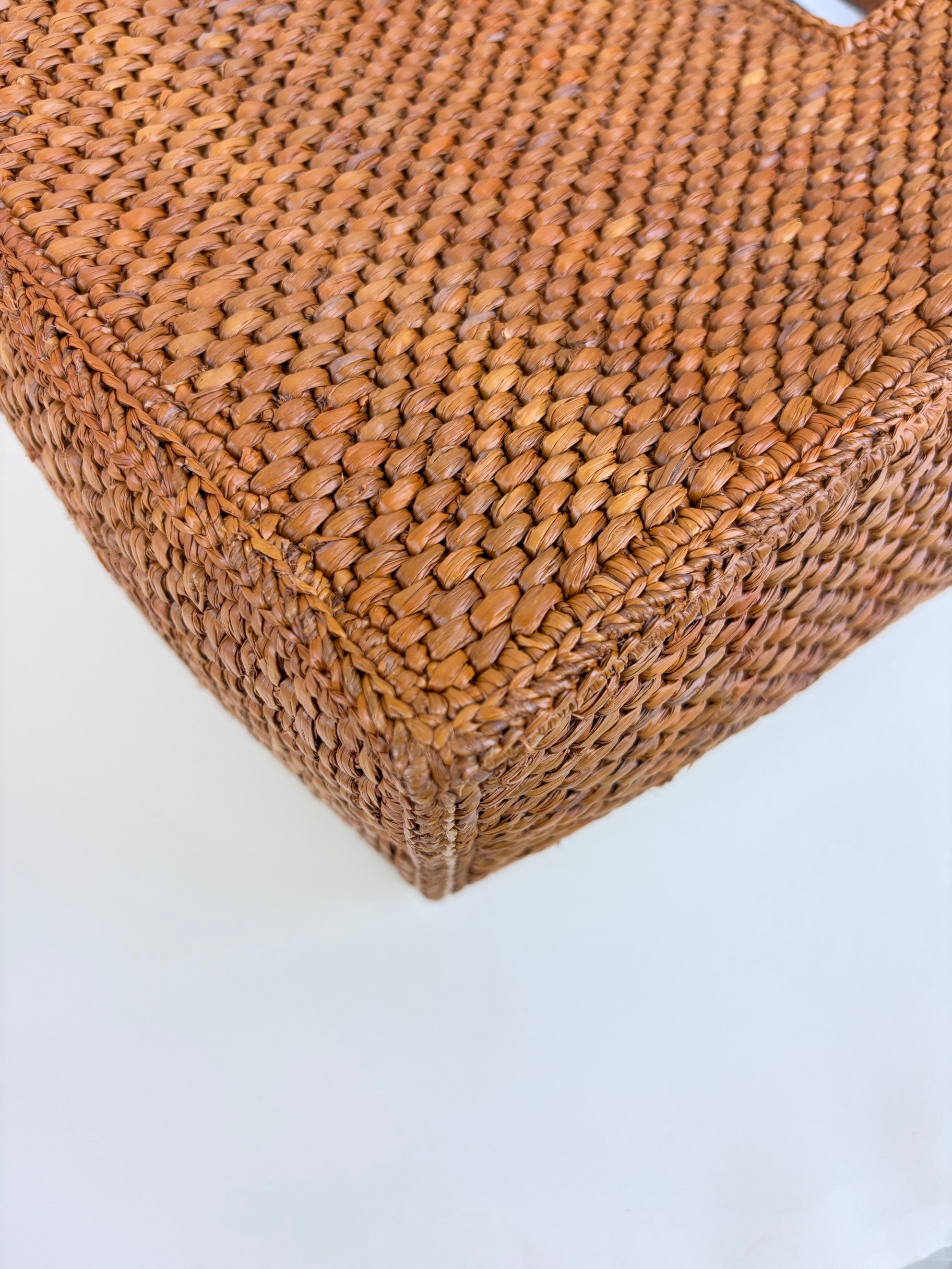 Loewe brown raffia Paula's Ibiza font small tote bag