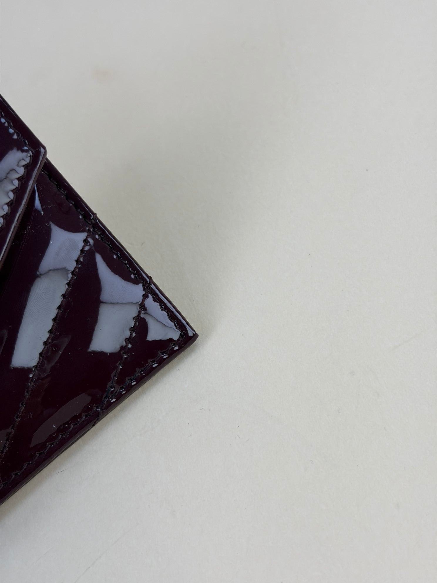 YSL Burgundy Cassandre Matelasse Fragments Flap Card Case