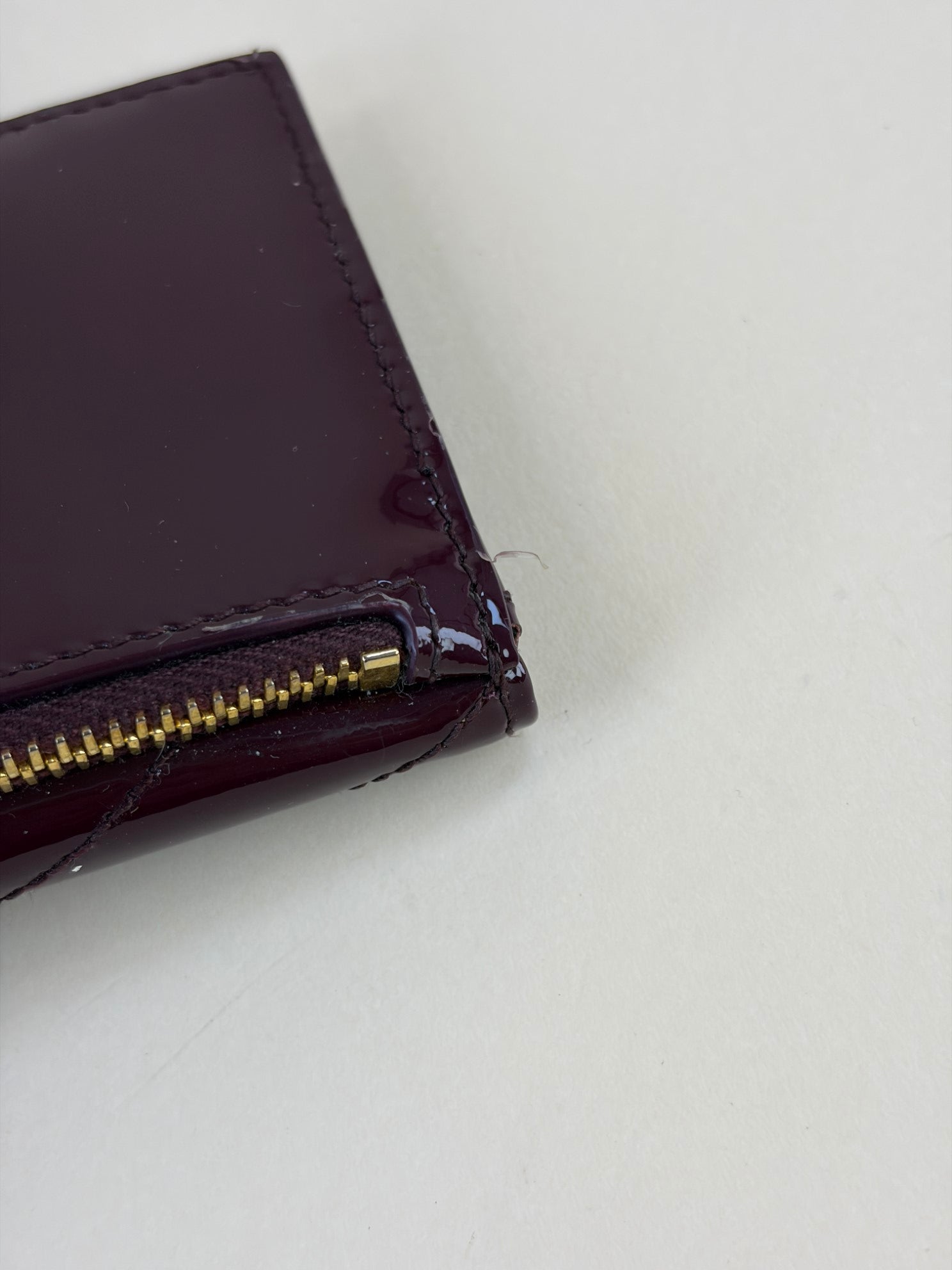 YSL Burgundy Cassandre Matelasse Fragments Flap Card Case