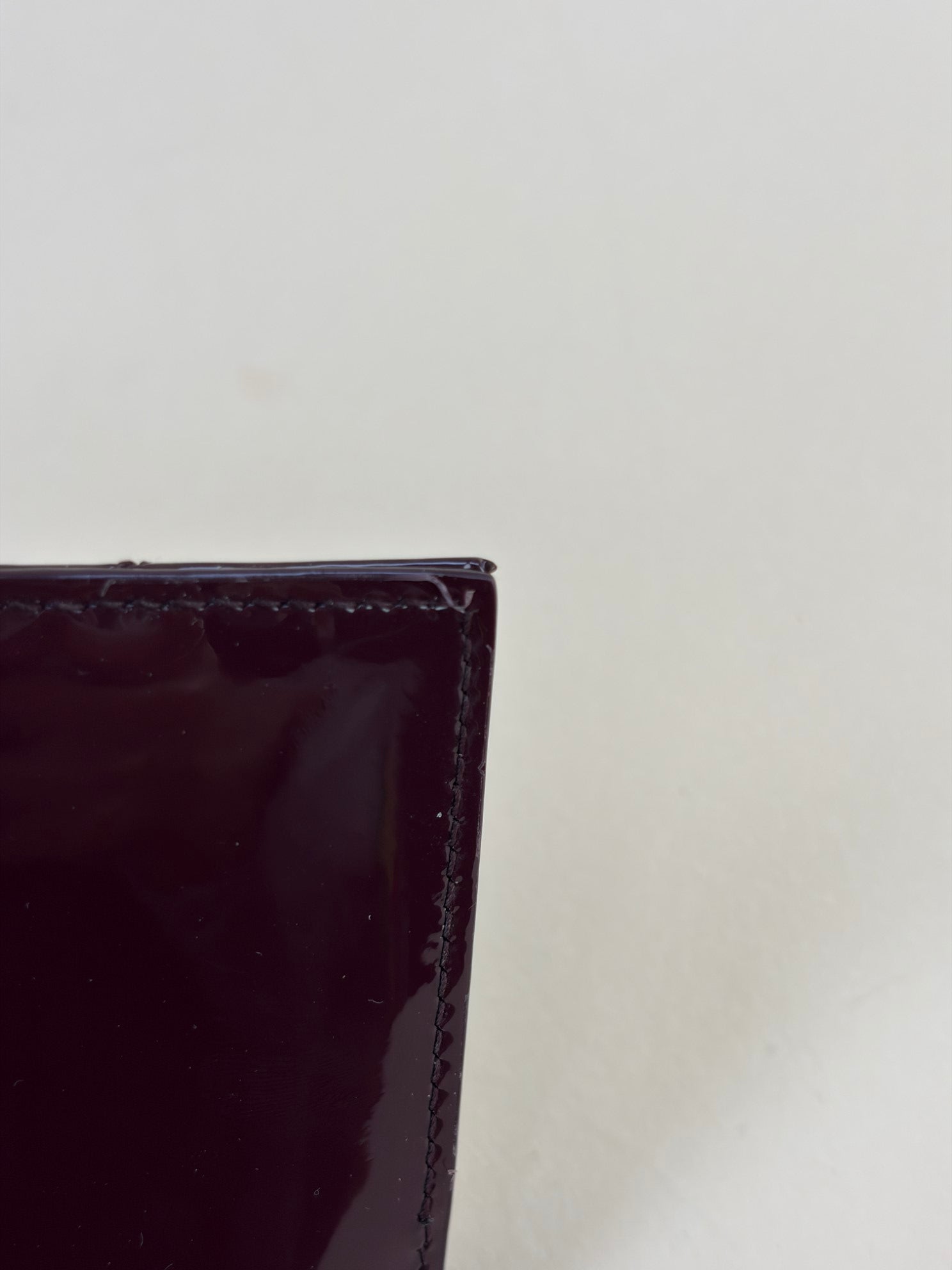 YSL Burgundy Cassandre Matelasse Fragments Flap Card Case