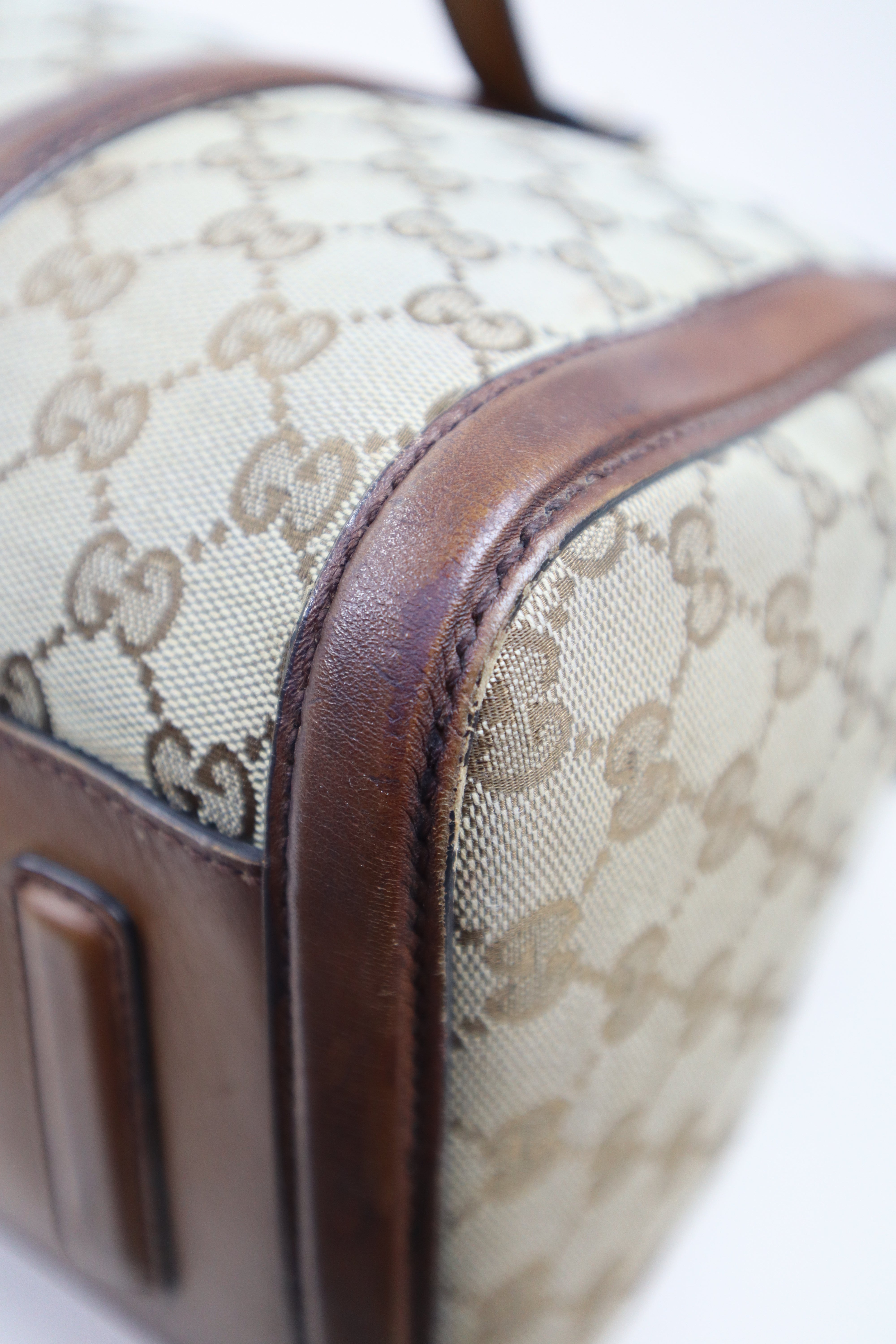 Gucci Bicolor GG Web Boston Tote Bag with Ophidia Strap
