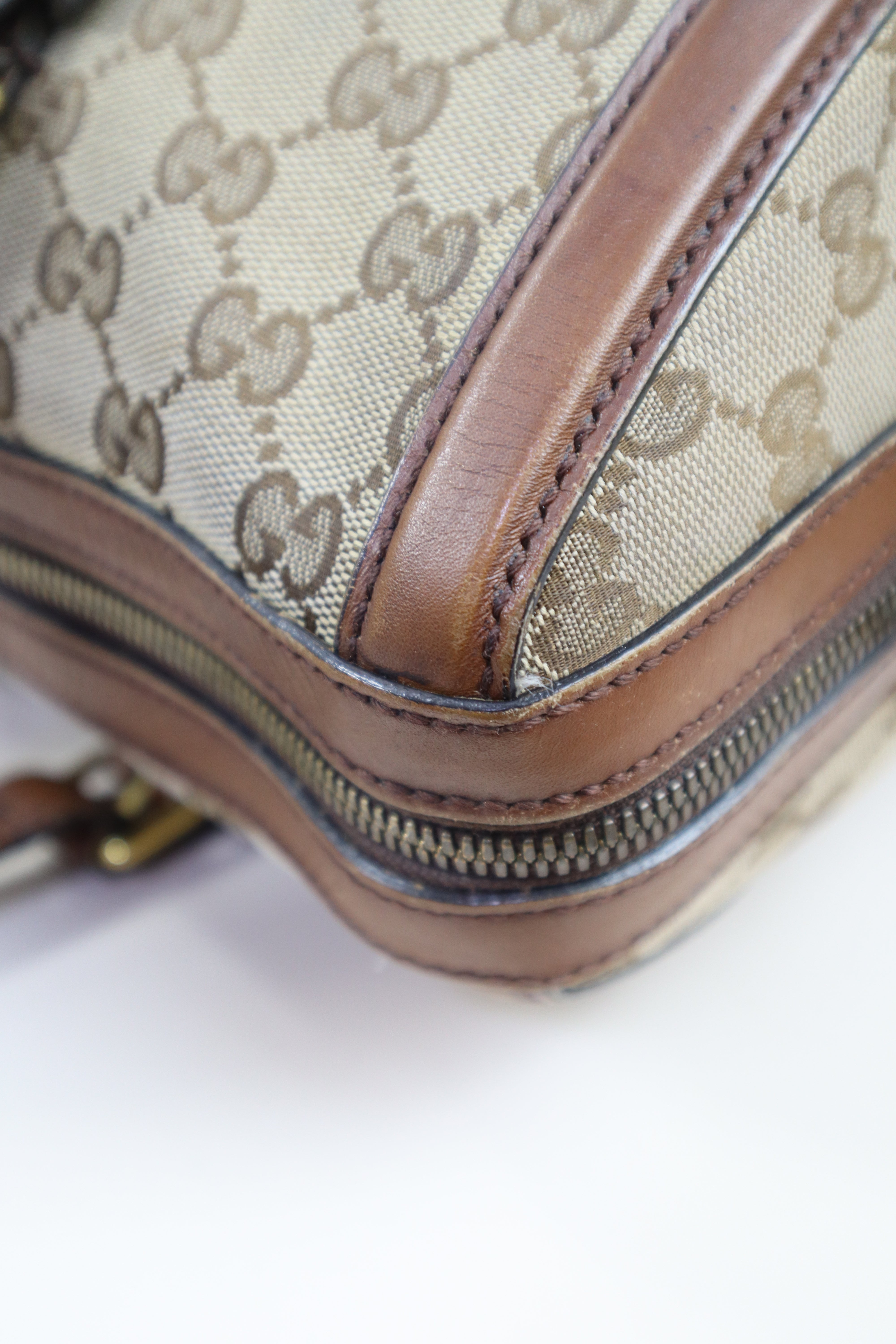 Gucci Bicolor GG Web Boston Tote Bag with Ophidia Strap