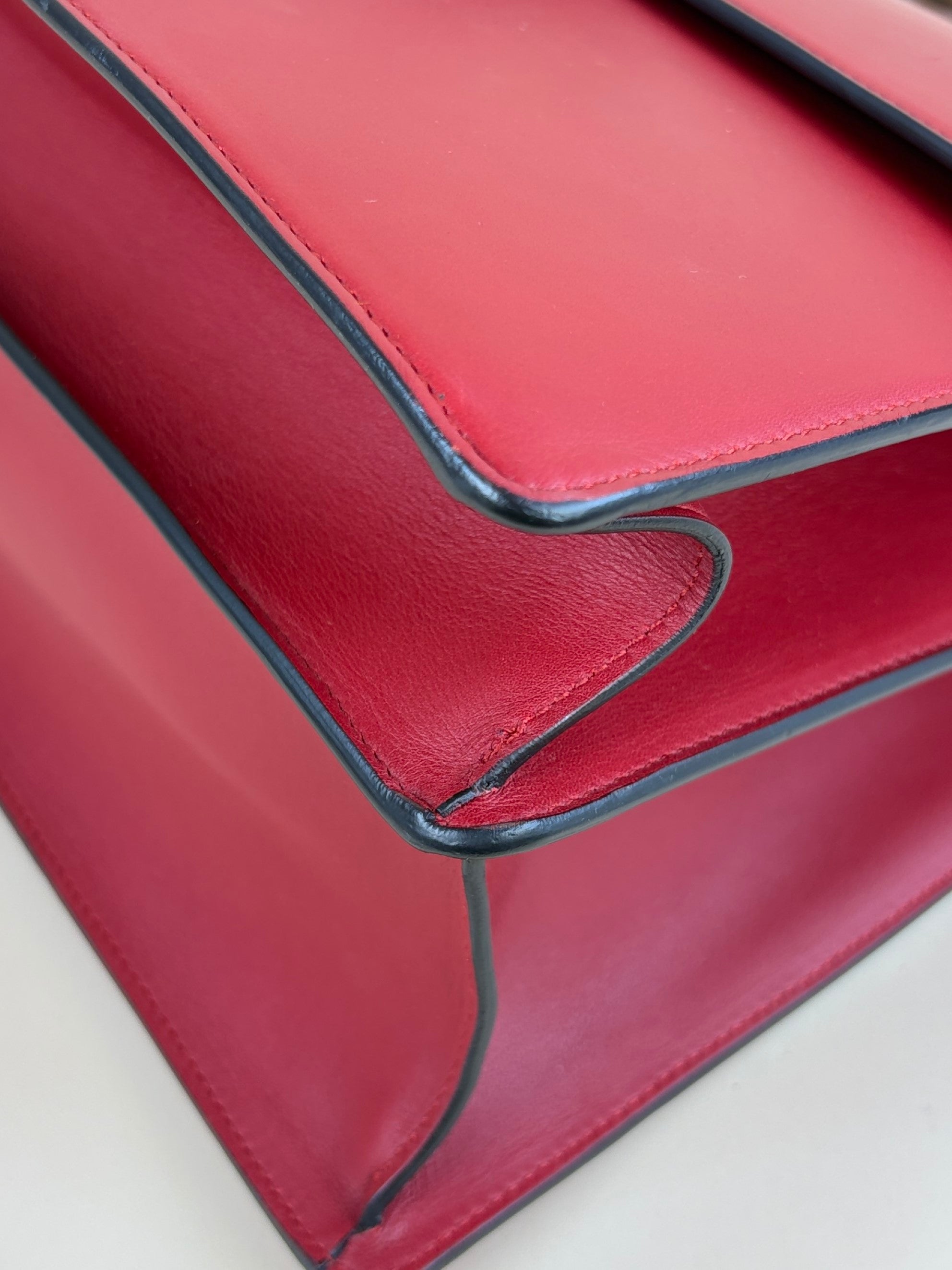 gucci red calfskin large dionysus bamboo top handle
