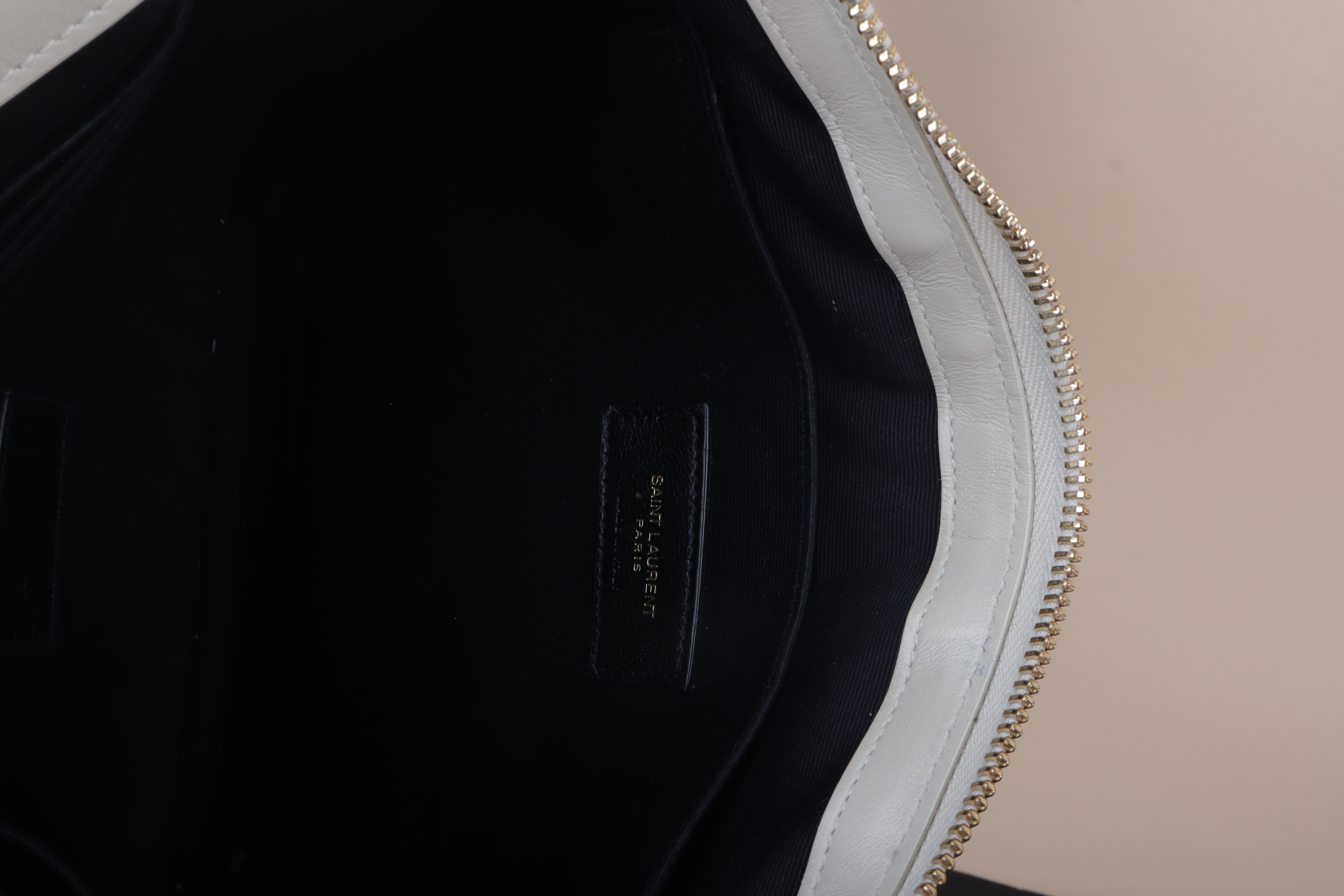 YSL beige Cassandra Classic Clutch