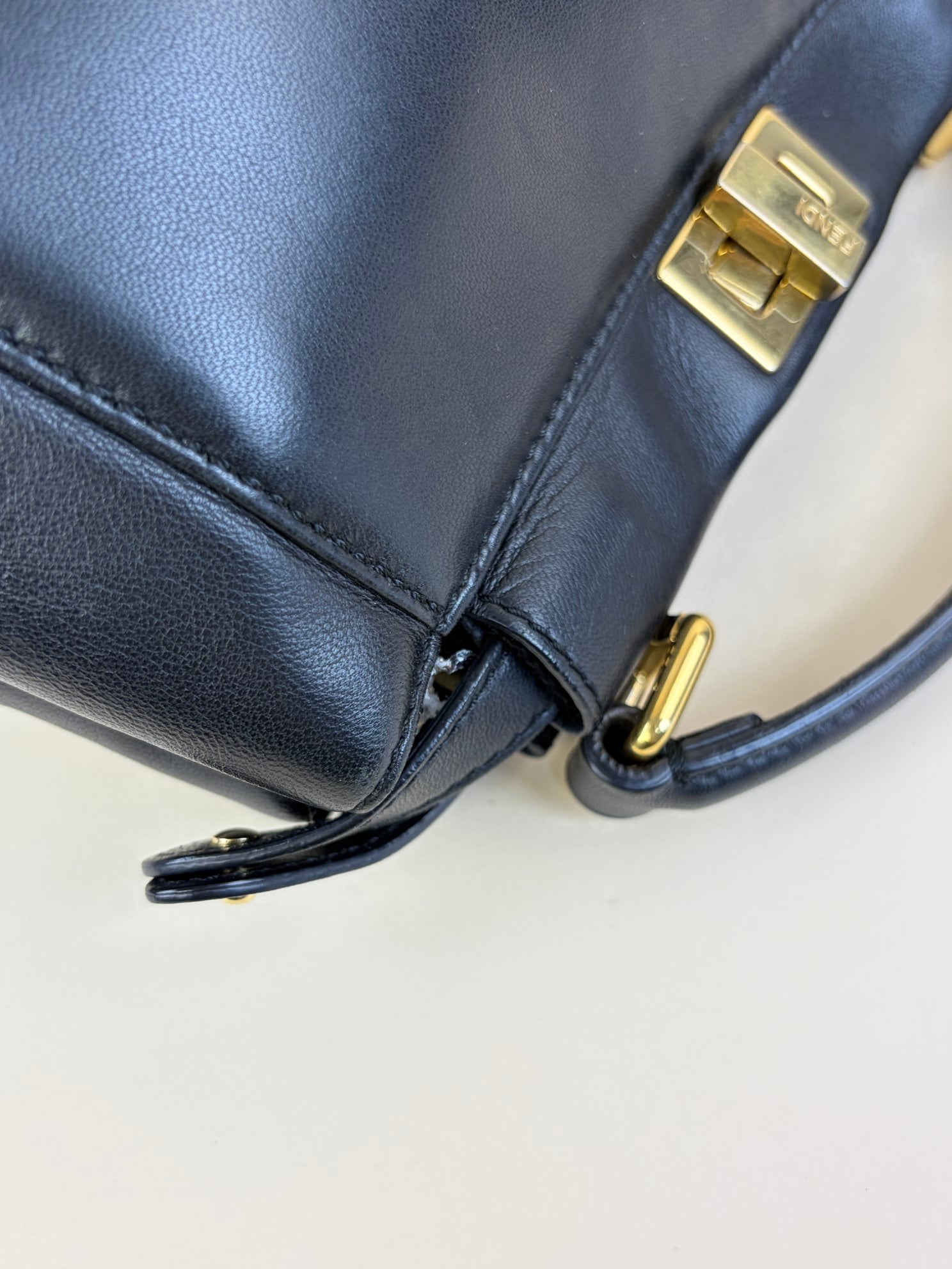 Fendi Black Mini Peekaboo Bag