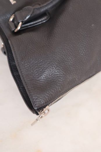 Prada Black Vitello Daino Side Zip Tote Large Bag-handbag-Prada-The Closet Egypt