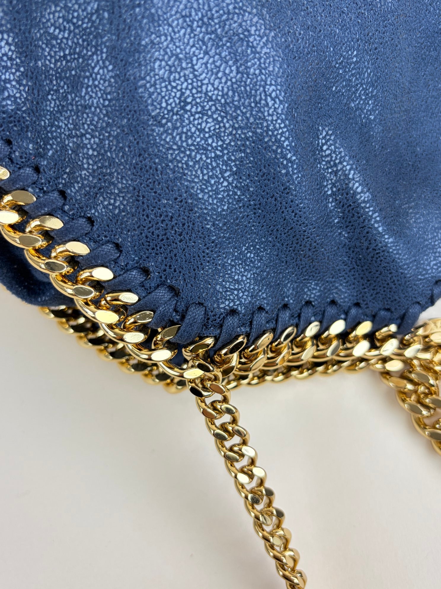 Stella McCartney navy blue Falabella mini hardware