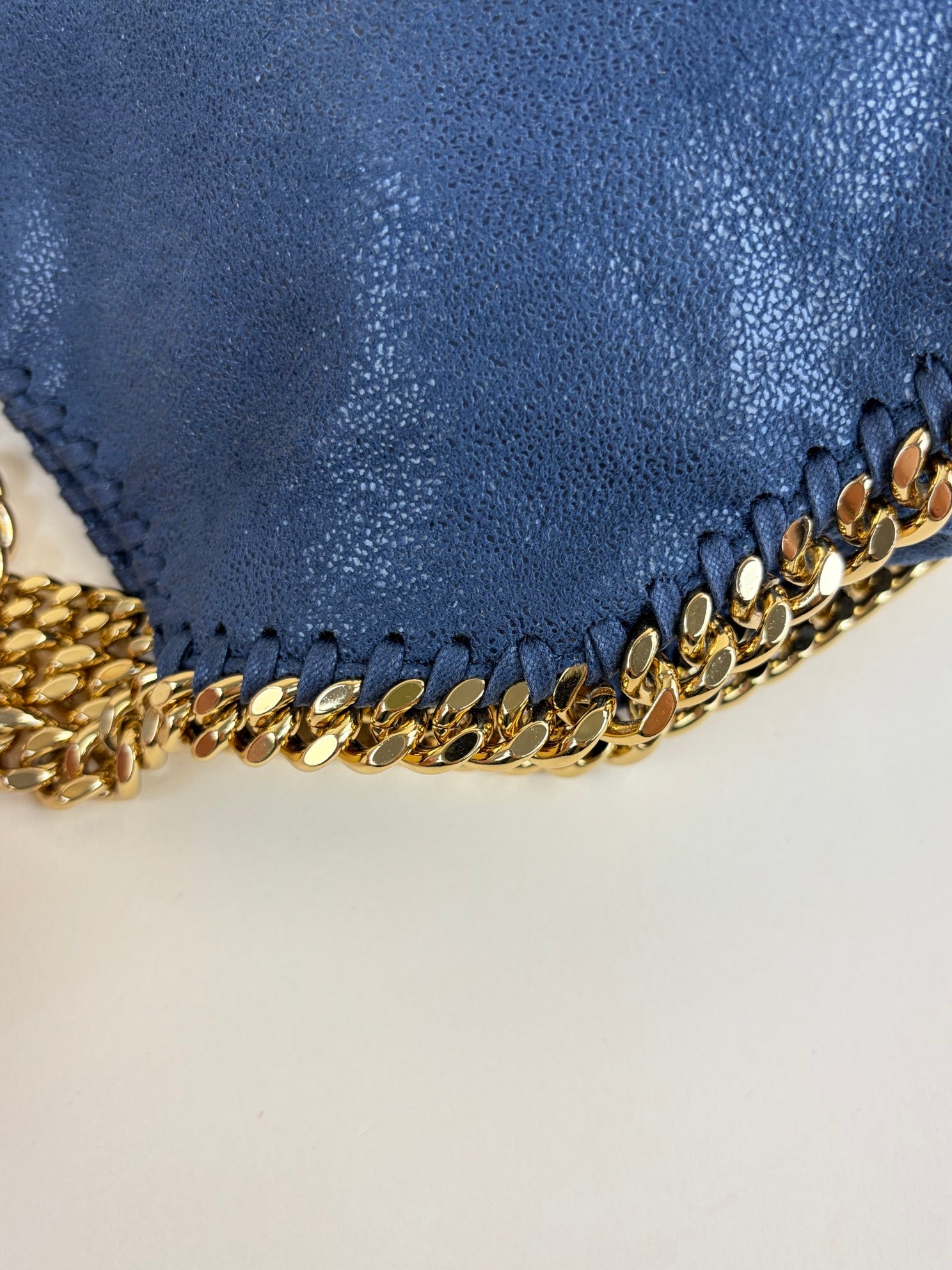 Stella McCartney navy blue Falabella mini hardware