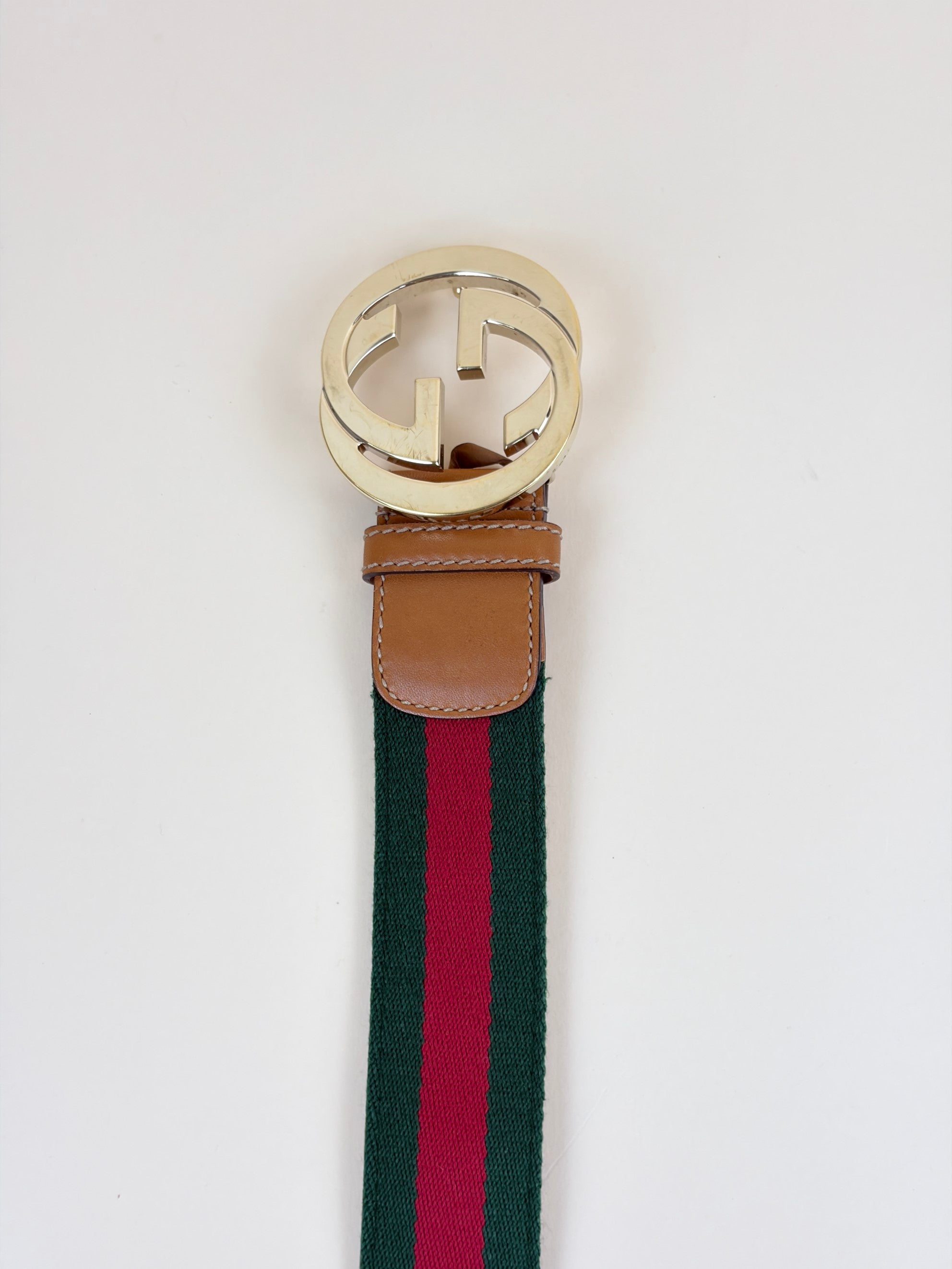 Gucci interlocking vintage web gold hardware