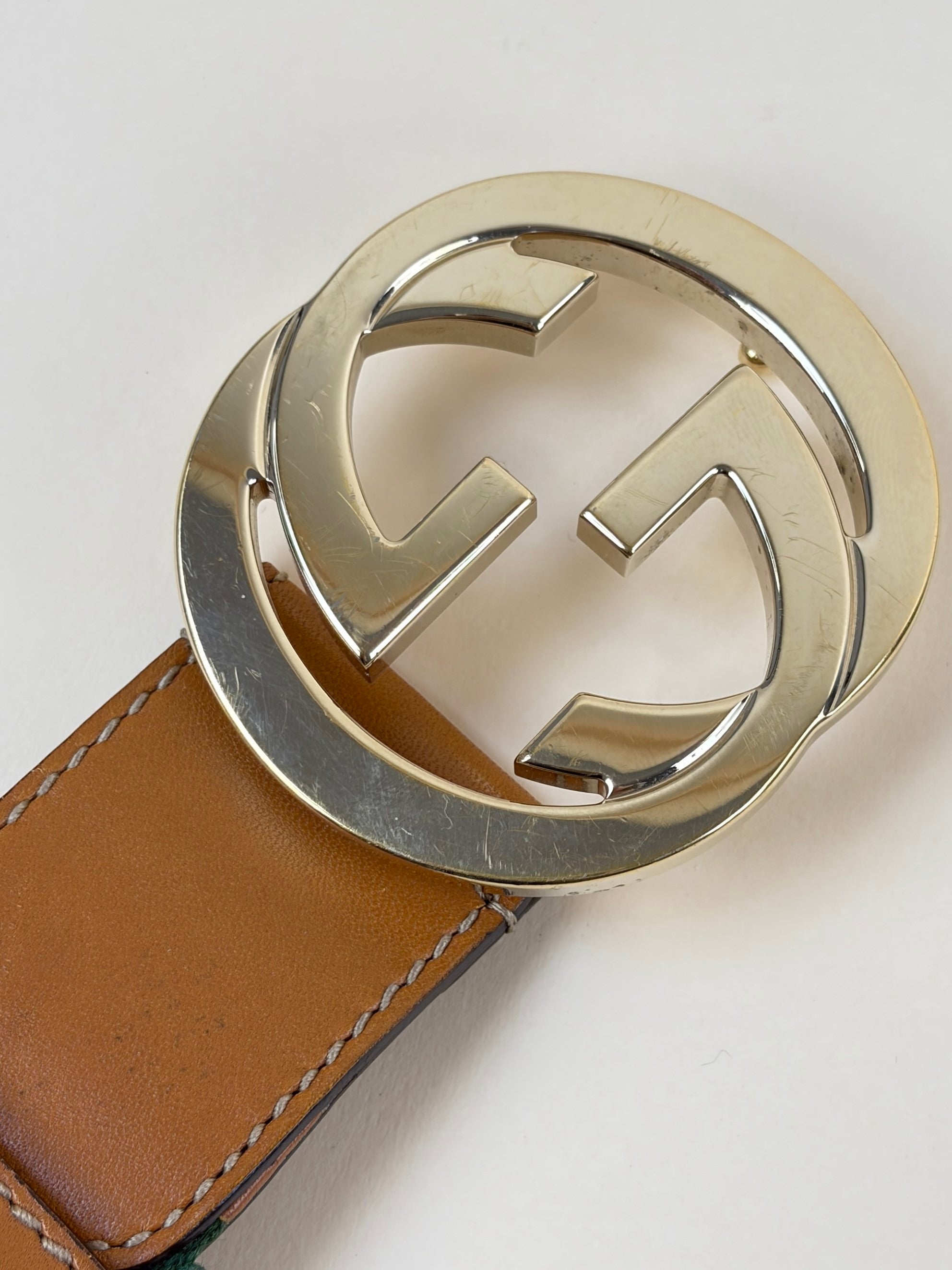 Gucci interlocking vintage web gold hardware