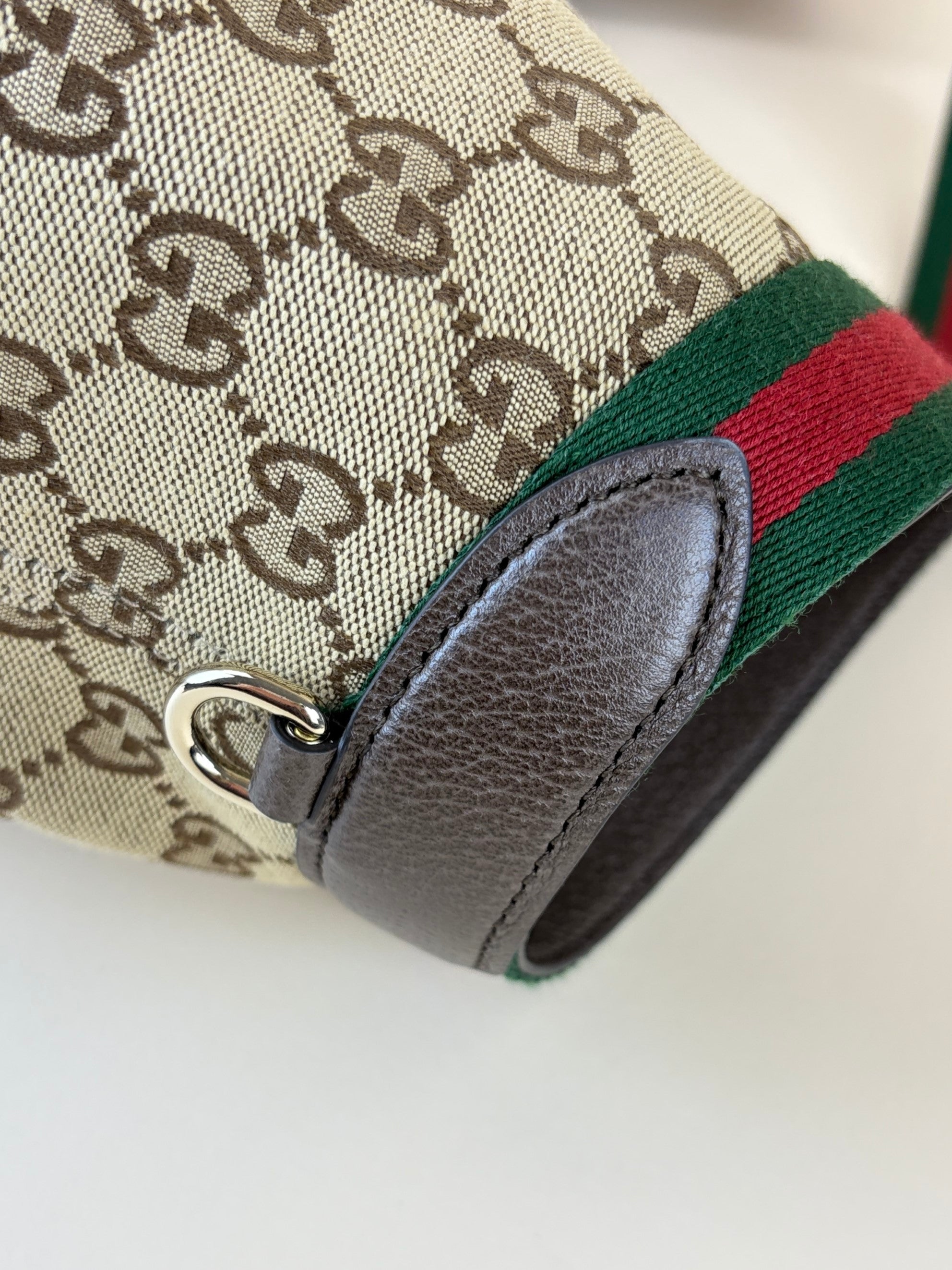 Gucci Giglio beige and brown canvas large tote bag