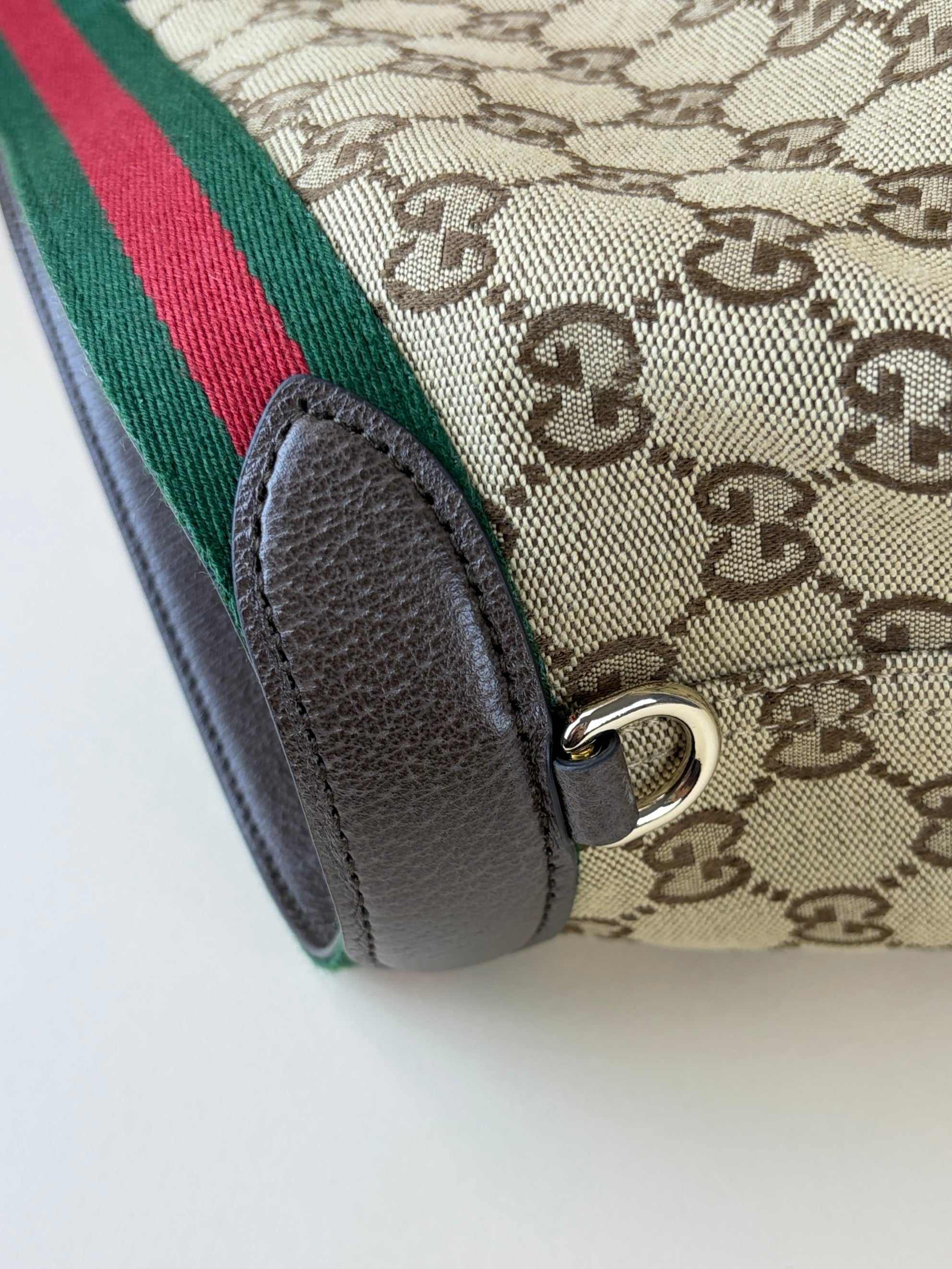 Gucci Giglio beige and brown canvas large tote bag