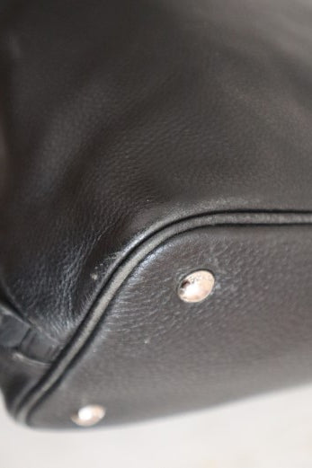 Prada Black Vitello Daino Side Zip Tote Large Bag-handbag-Prada-The Closet Egypt