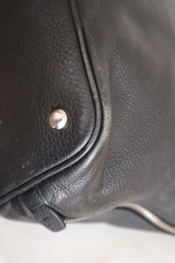 Prada Black Vitello Daino Side Zip Tote Large Bag-handbag-Prada-The Closet Egypt