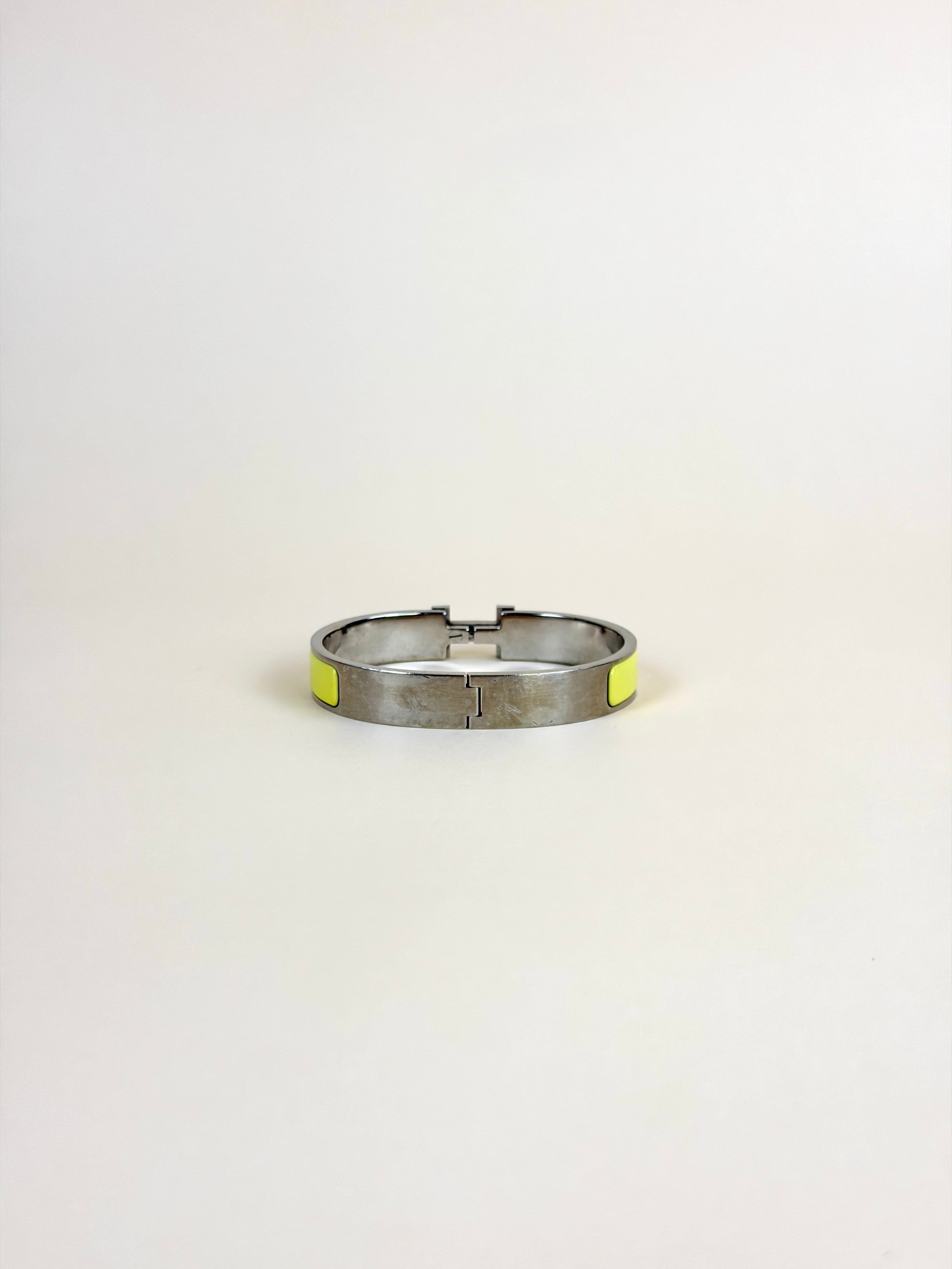 Hermes yellow clic h palladium plated