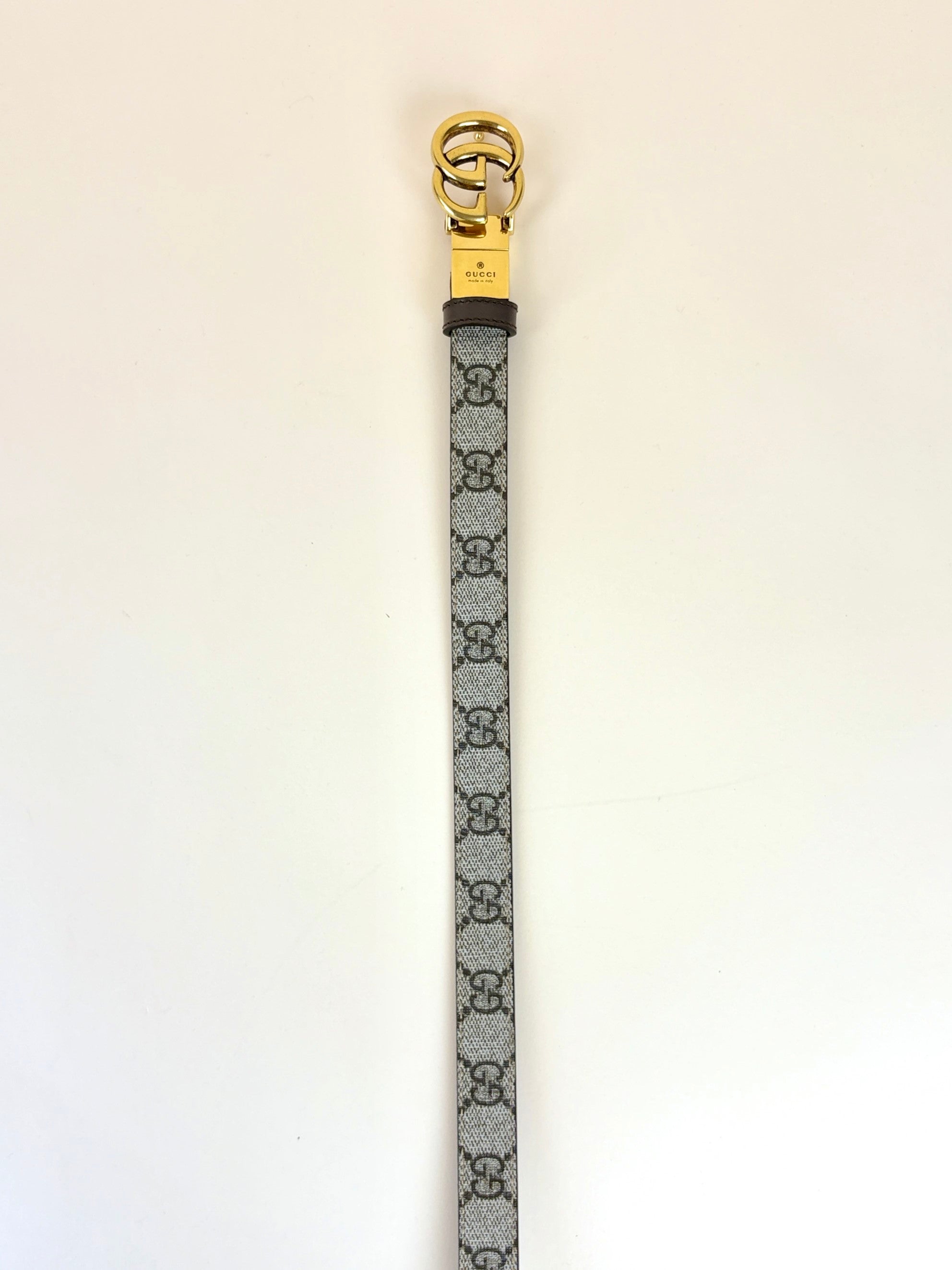 Gucci gg Marmont brown thin belt