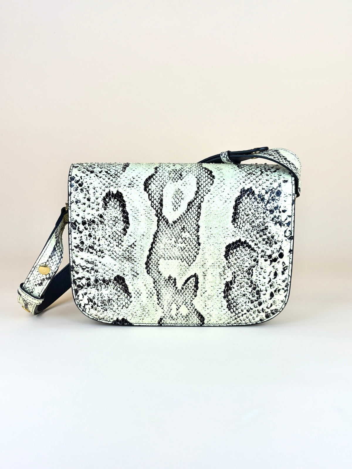 Gucci natural python leather horse bit 1955 medium