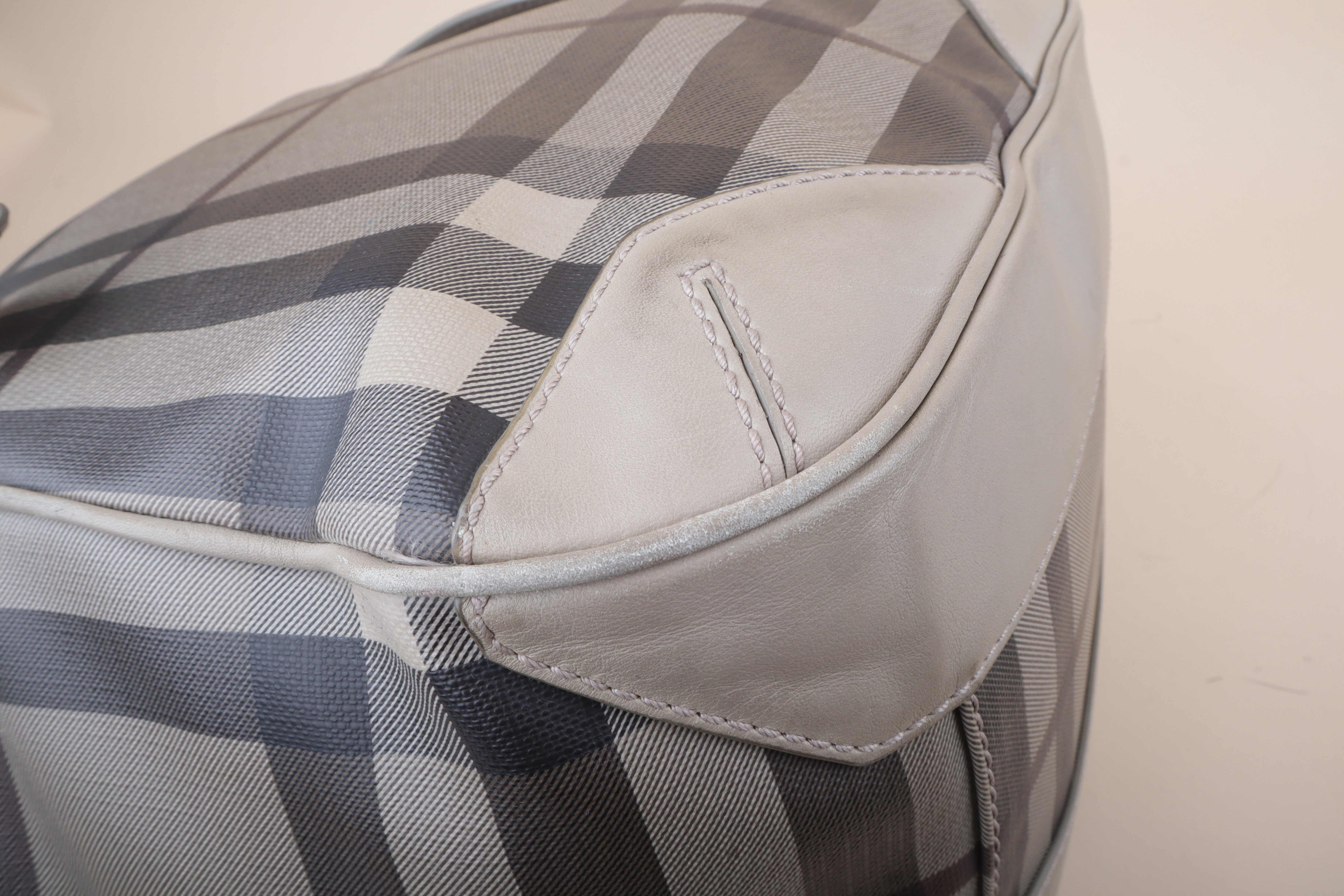Burberry BAG trench smoke check coted