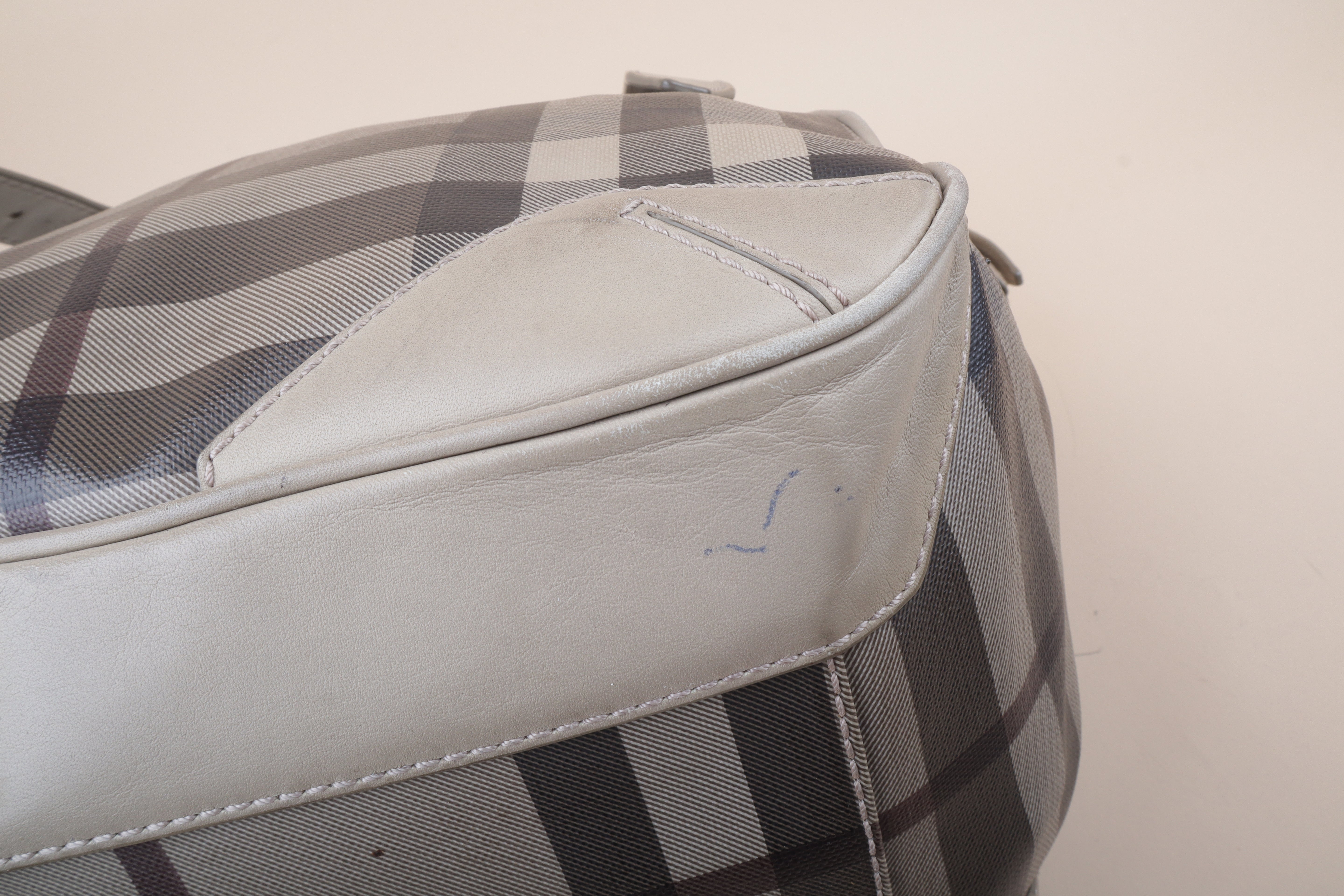 Burberry BAG trench smoke check coted
