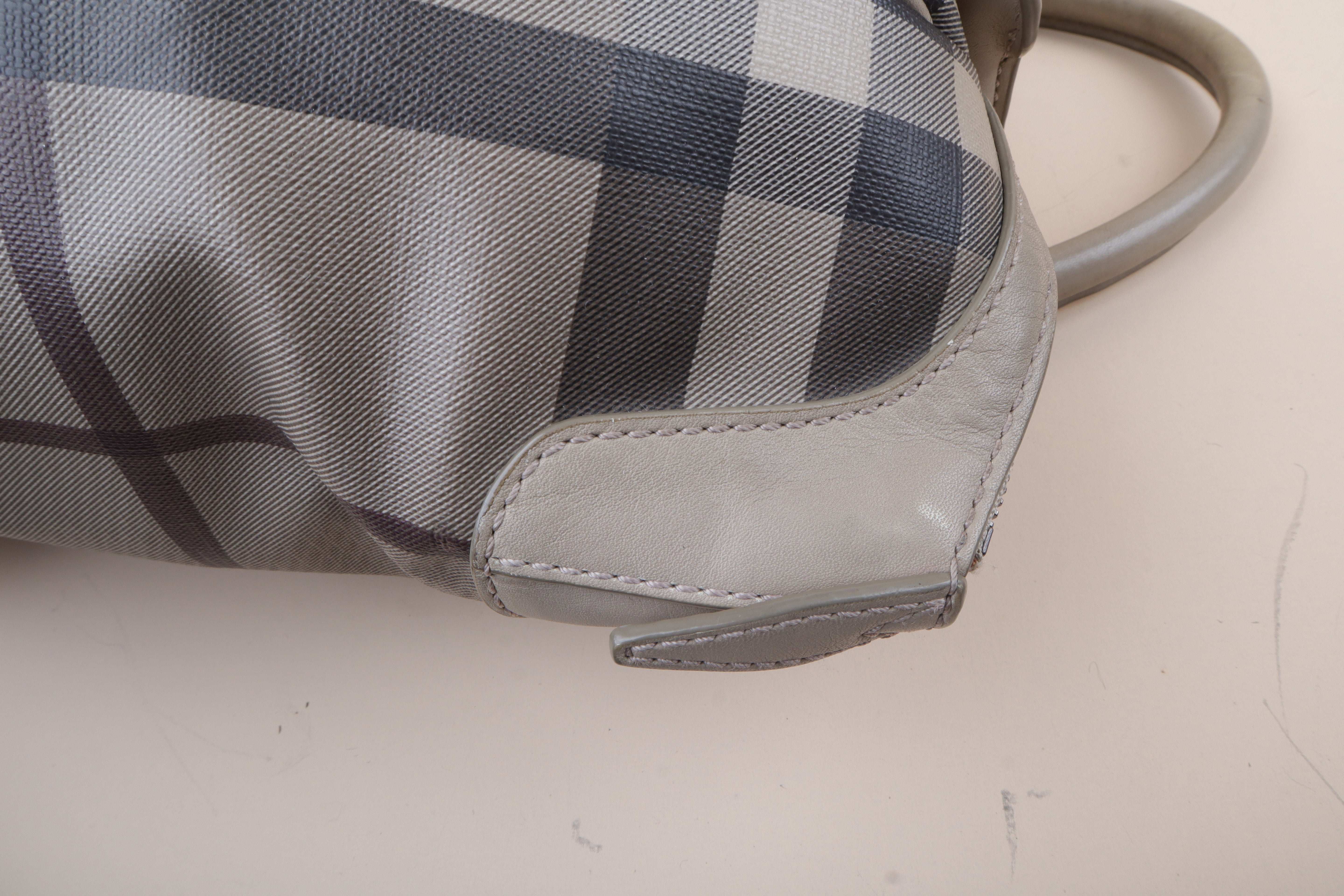 Burberry BAG trench smoke check coted