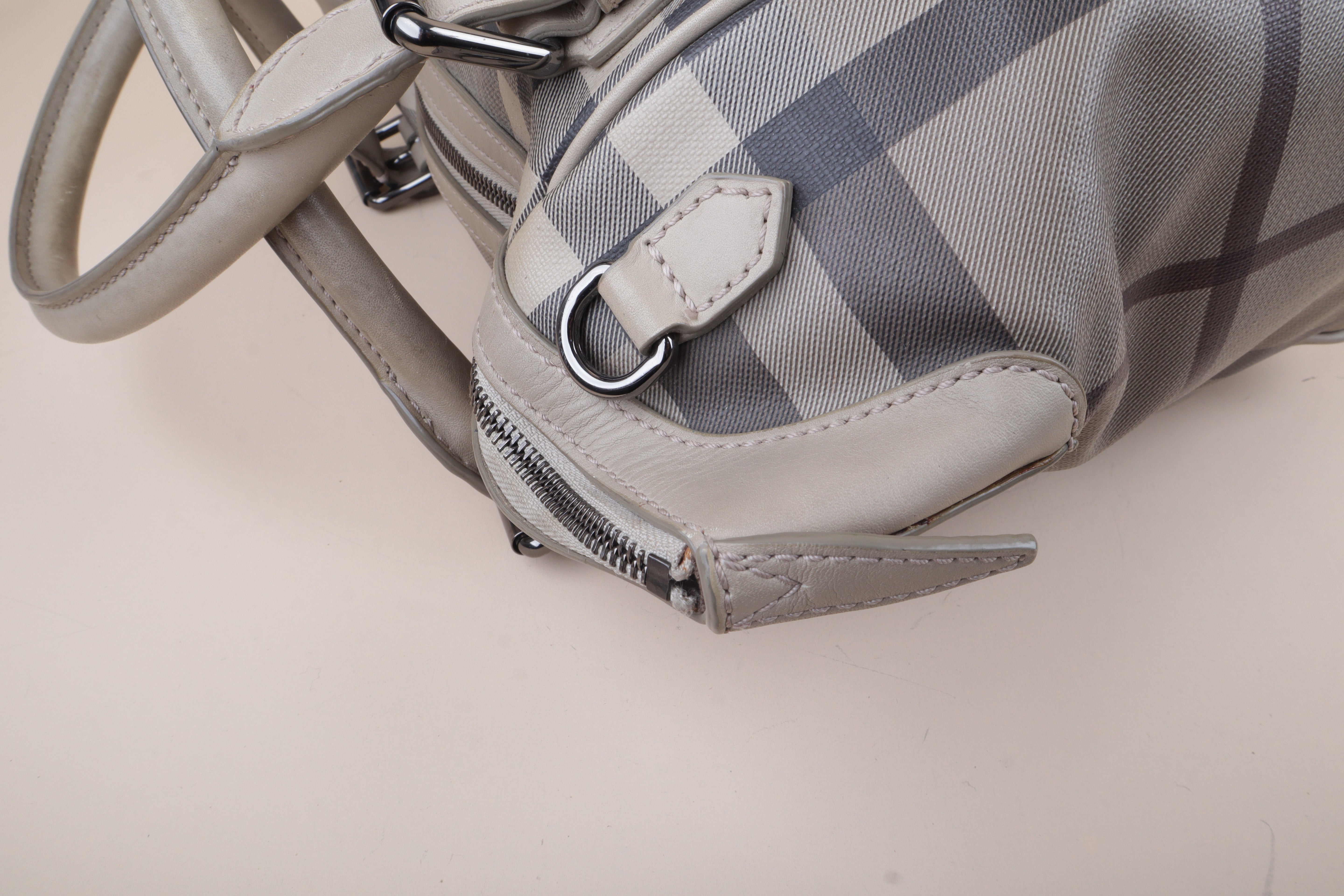 Burberry BAG trench smoke check coted