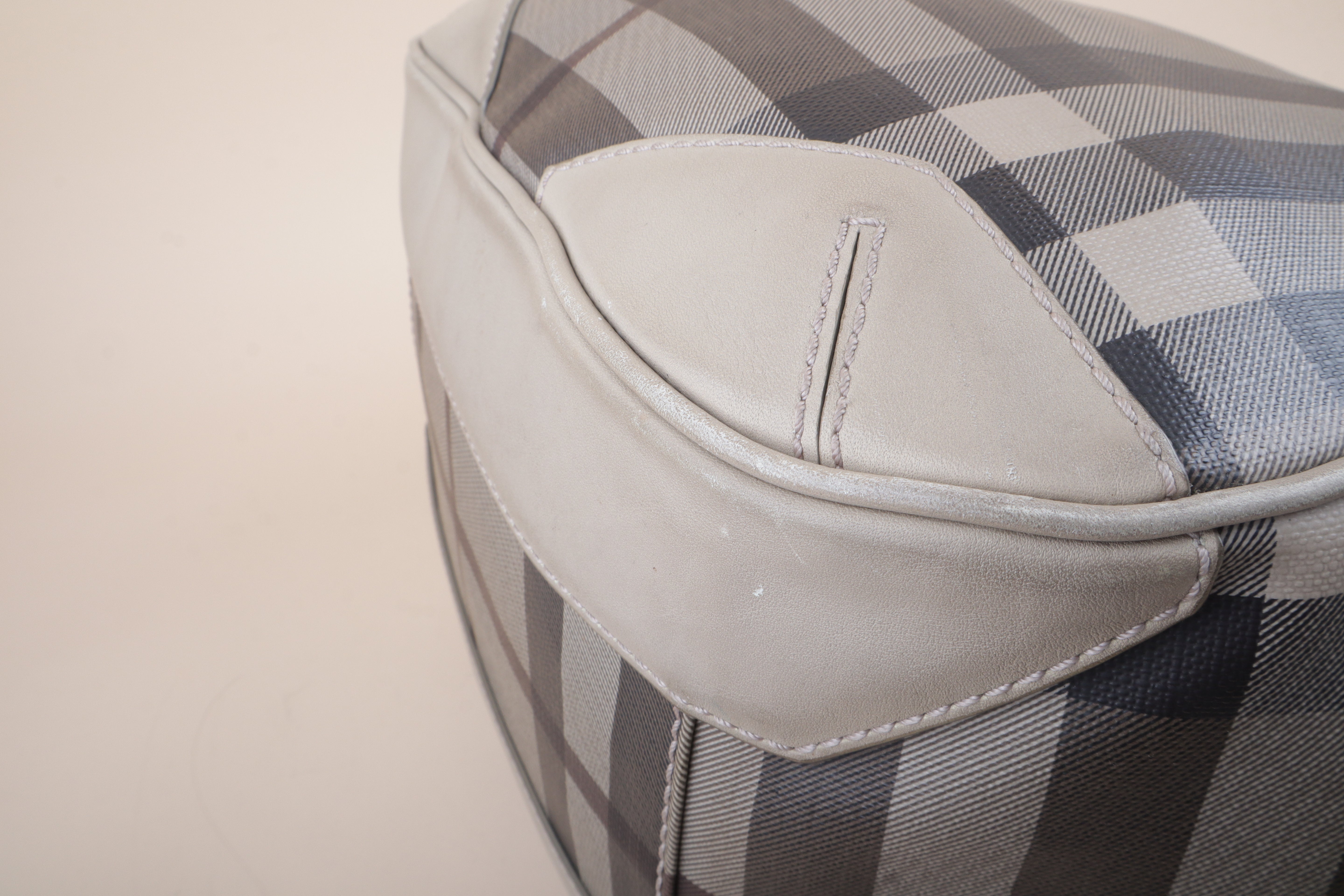 Burberry BAG trench smoke check coted