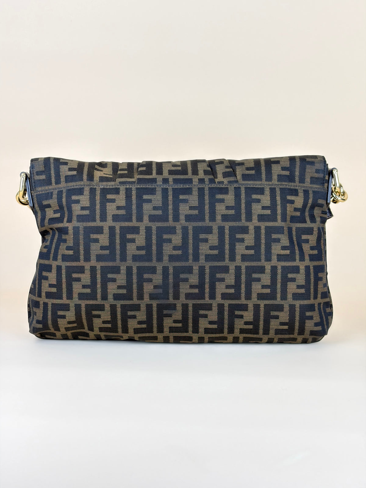 Fendi Tobacco canvas mia flap