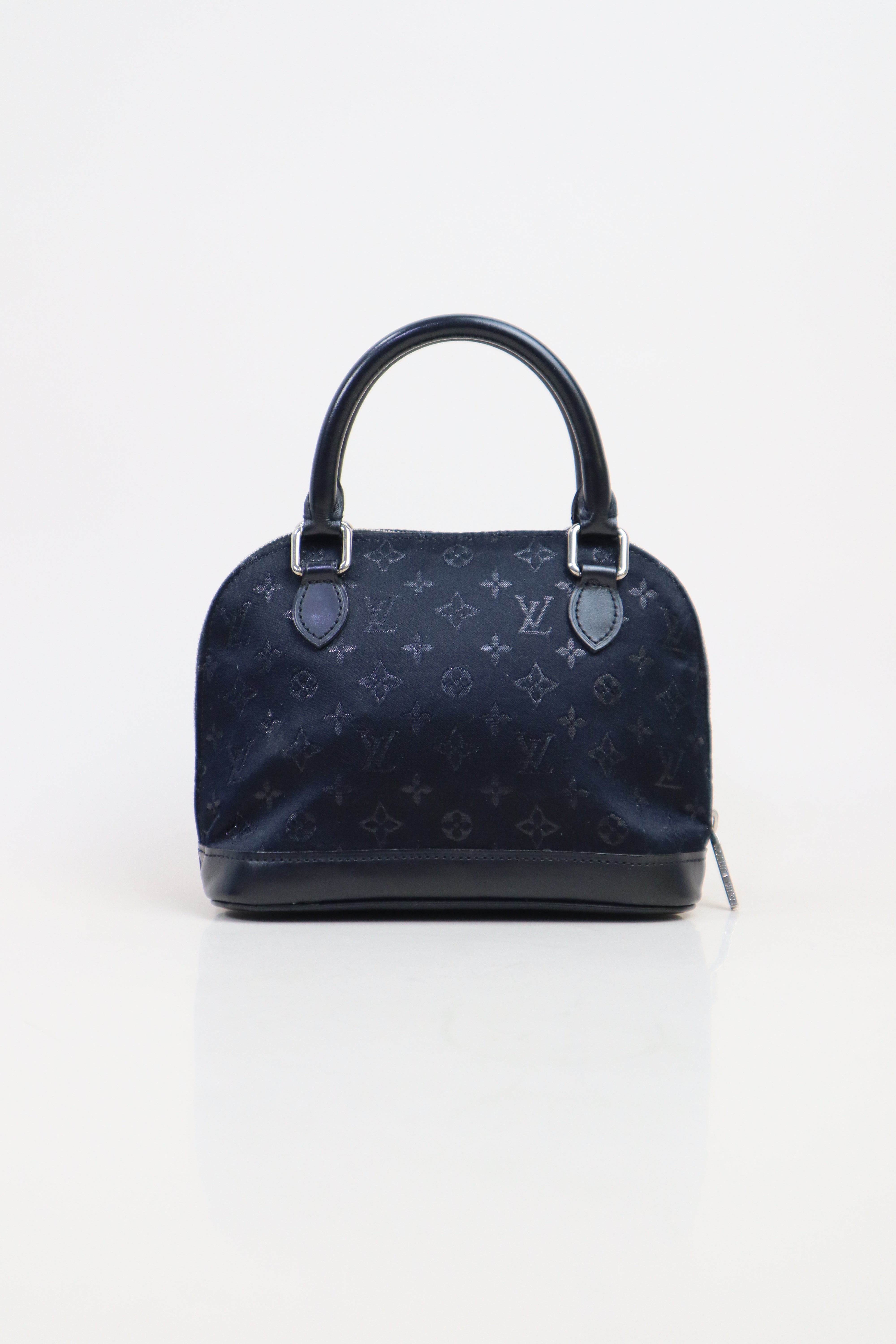 Louis Vuitton Black Monogram Satin Mini Alma Bag